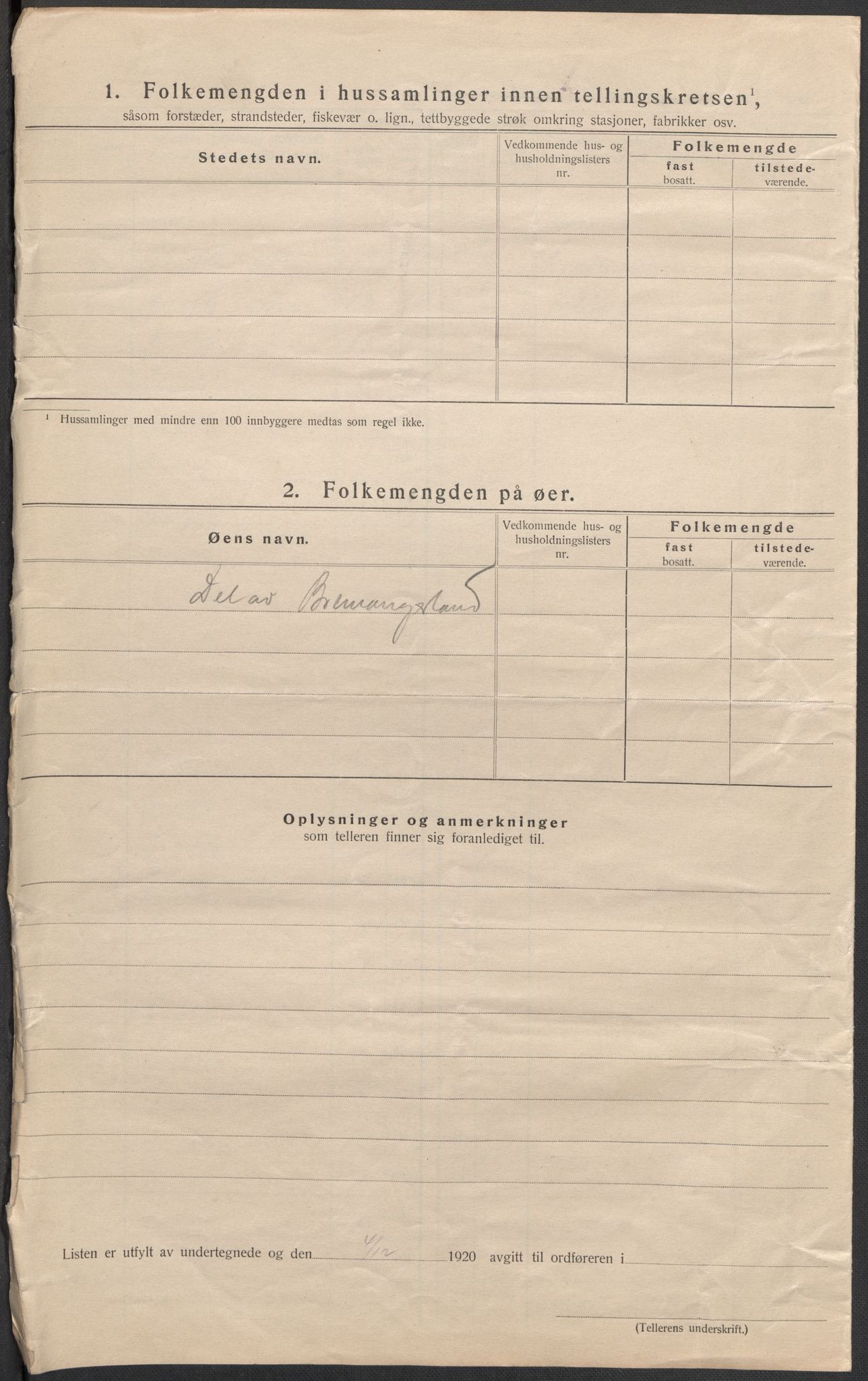 SAB, 1920 census for Bremanger, 1920, p. 14