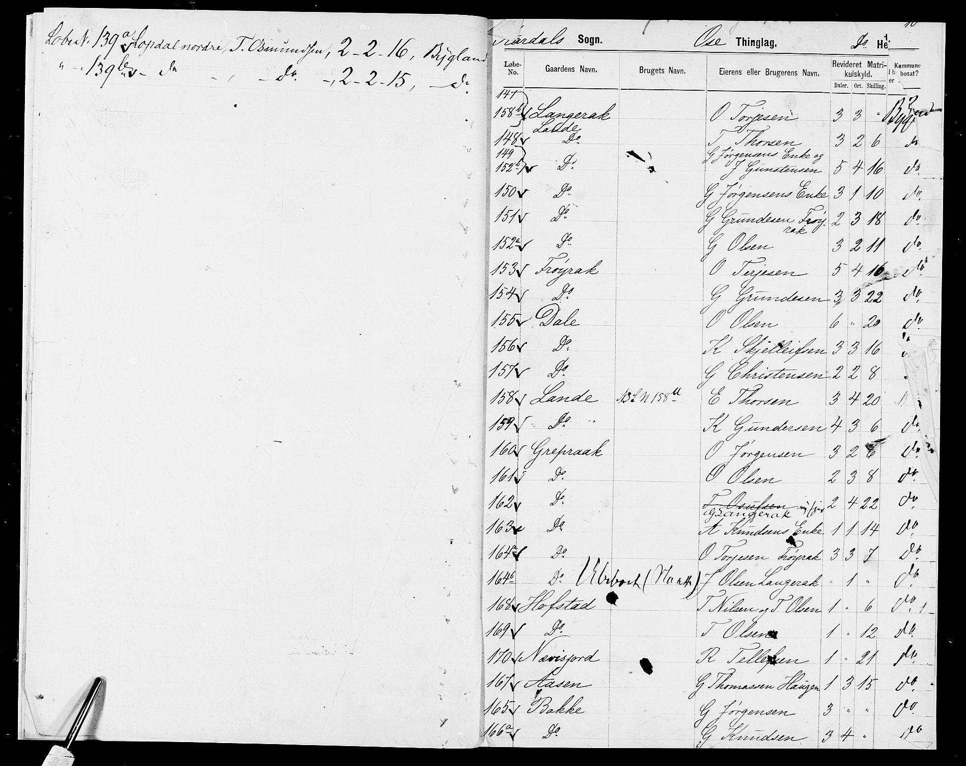 SAK, 1875 census for 0938P Bygland, 1875, p. 13