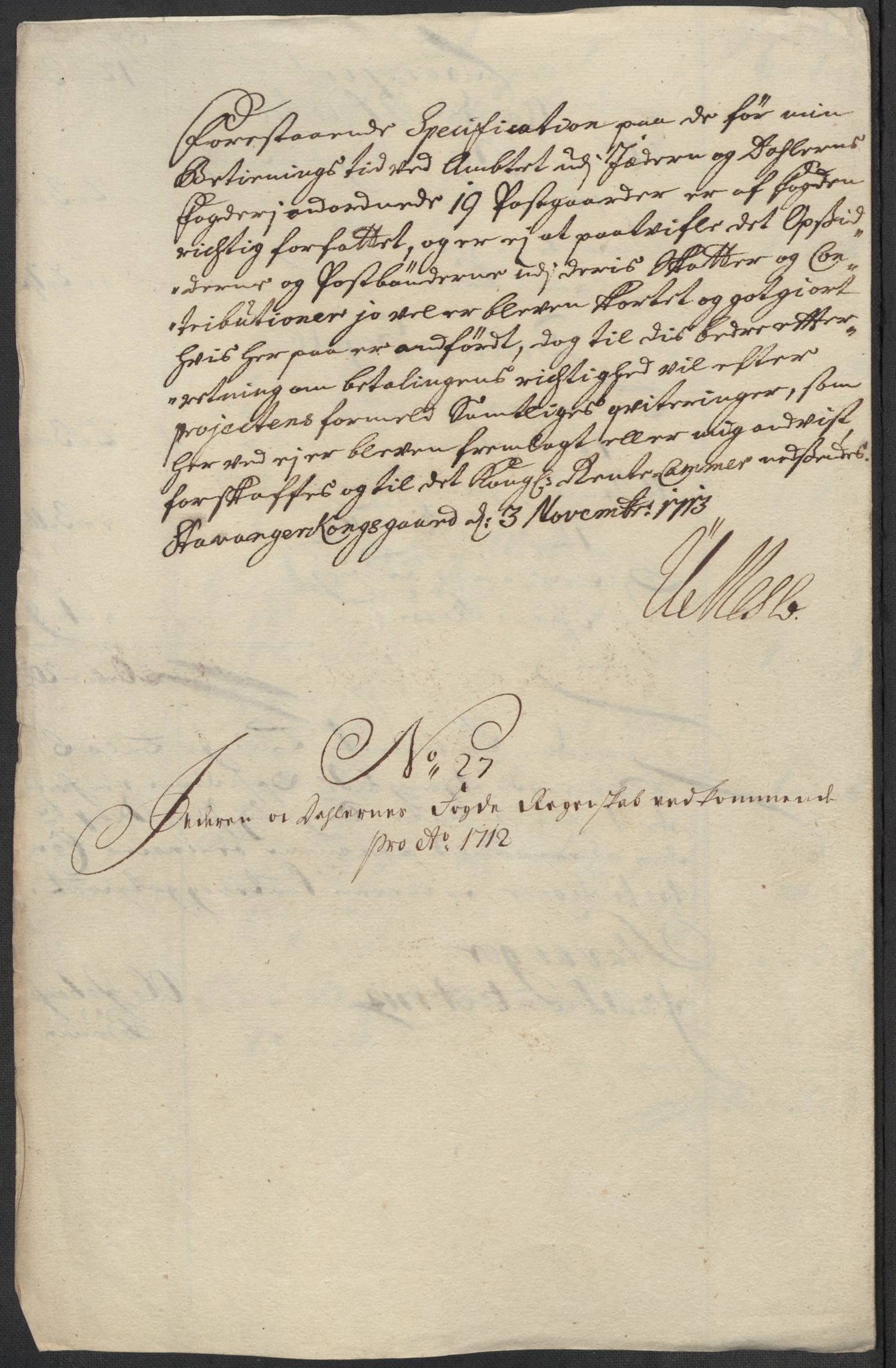 Rentekammeret inntil 1814, Reviderte regnskaper, Fogderegnskap, AV/RA-EA-4092/R46/L2737: Fogderegnskap Jæren og Dalane, 1712, p. 202