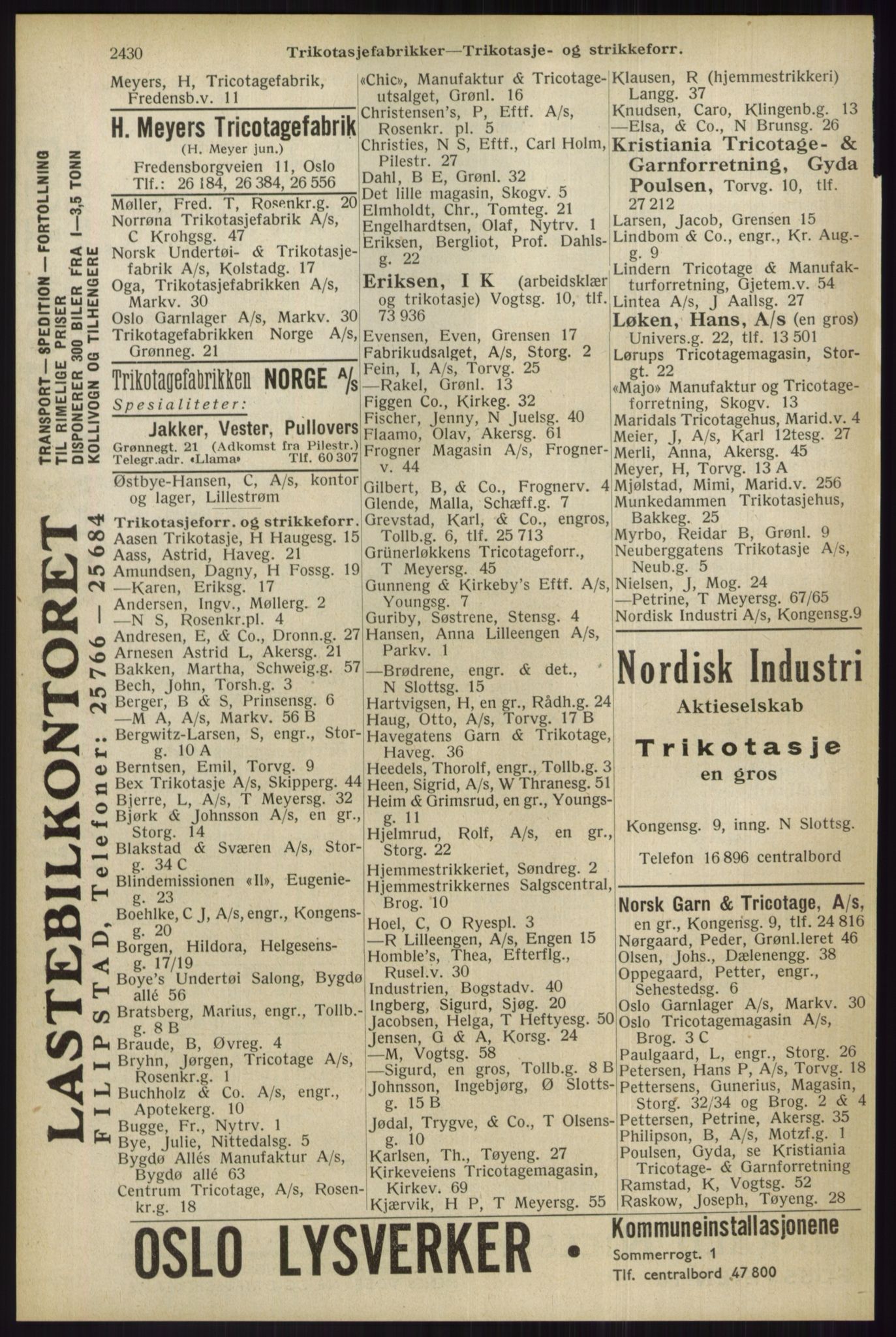 Kristiania/Oslo adressebok, PUBL/-, 1934, p. 2430