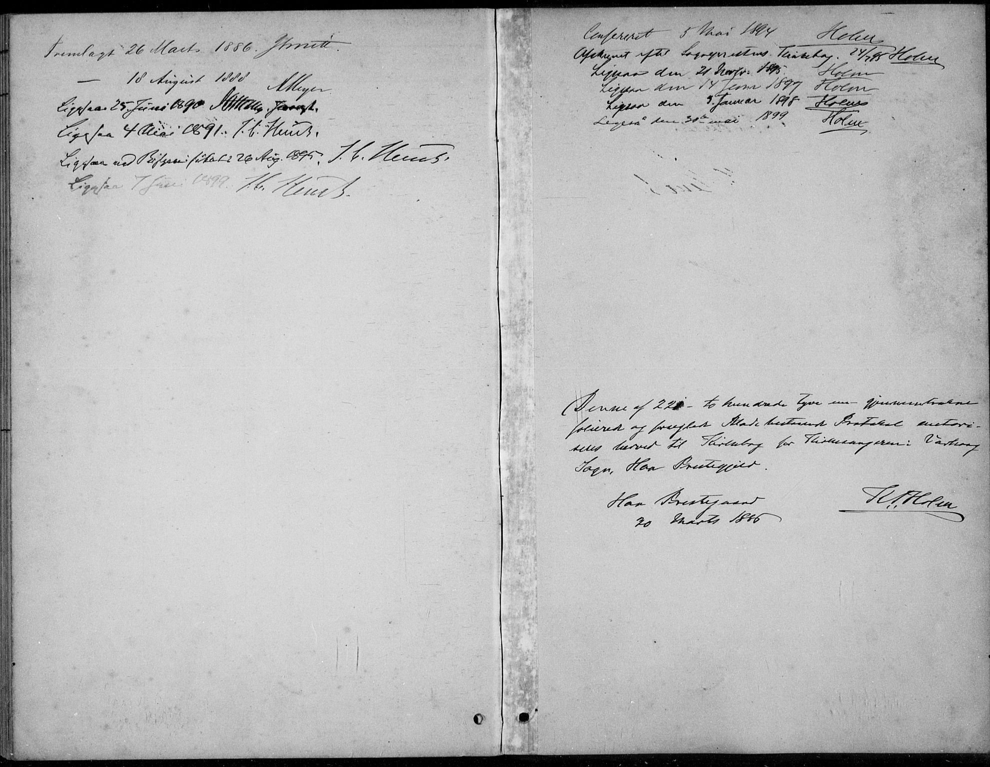 Hå sokneprestkontor, AV/SAST-A-101801/001/30BB/L0004: Parish register (copy) no. B 4, 1883-1899