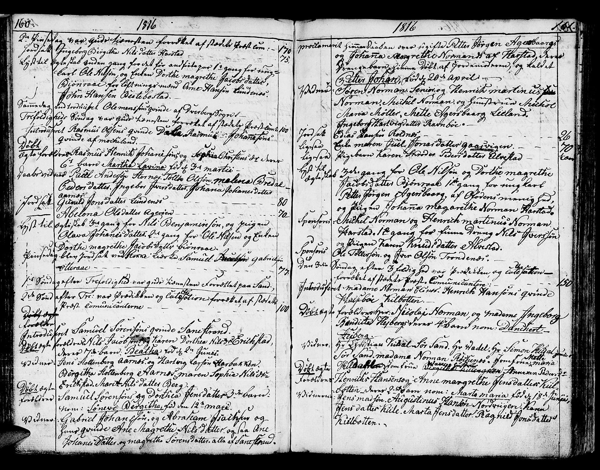 Trondenes sokneprestkontor, AV/SATØ-S-1319/H/Ha/L0005kirke: Parish register (official) no. 5, 1804-1820, p. 160-161
