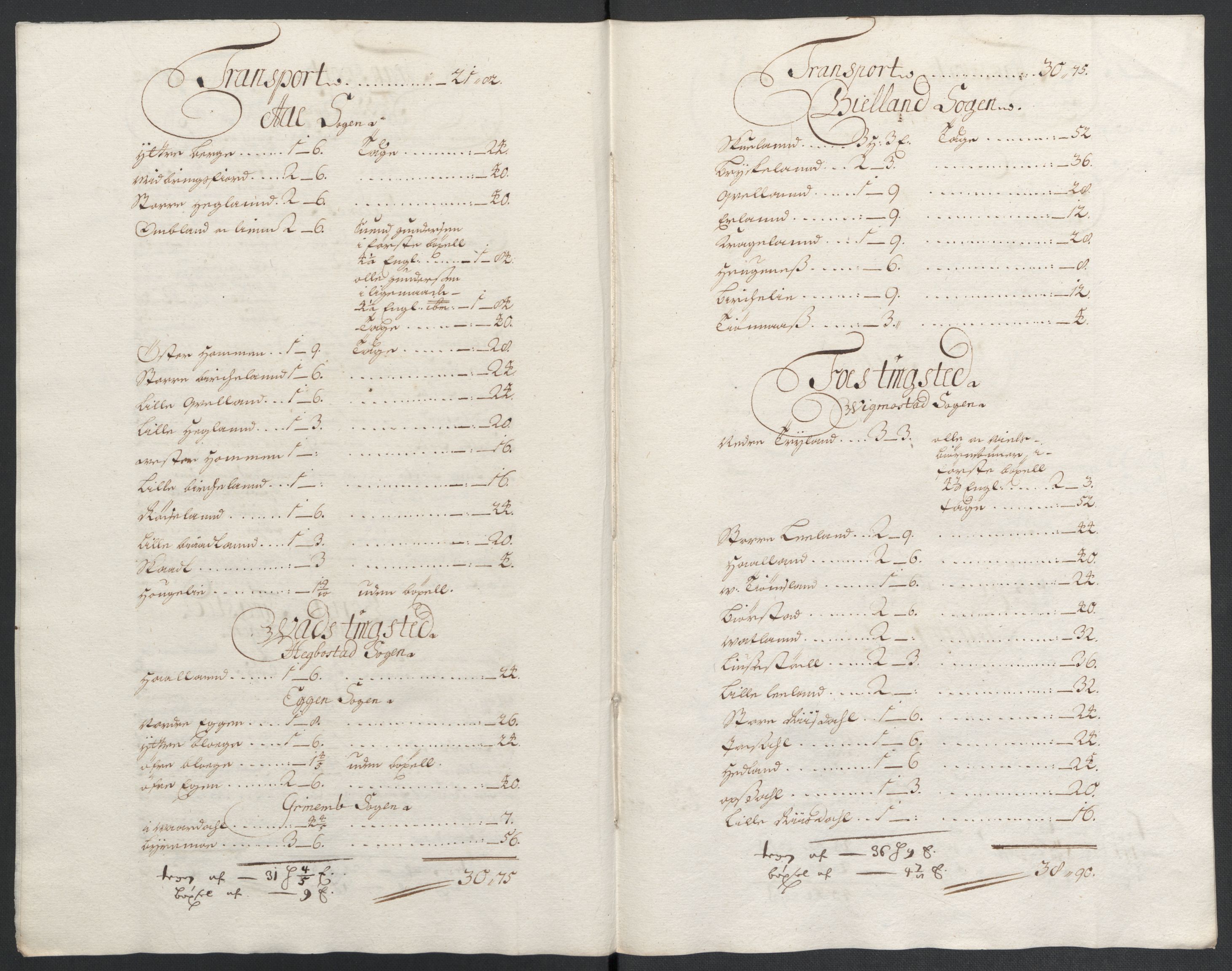 Rentekammeret inntil 1814, Reviderte regnskaper, Fogderegnskap, RA/EA-4092/R43/L2546: Fogderegnskap Lista og Mandal, 1696-1697, p. 41