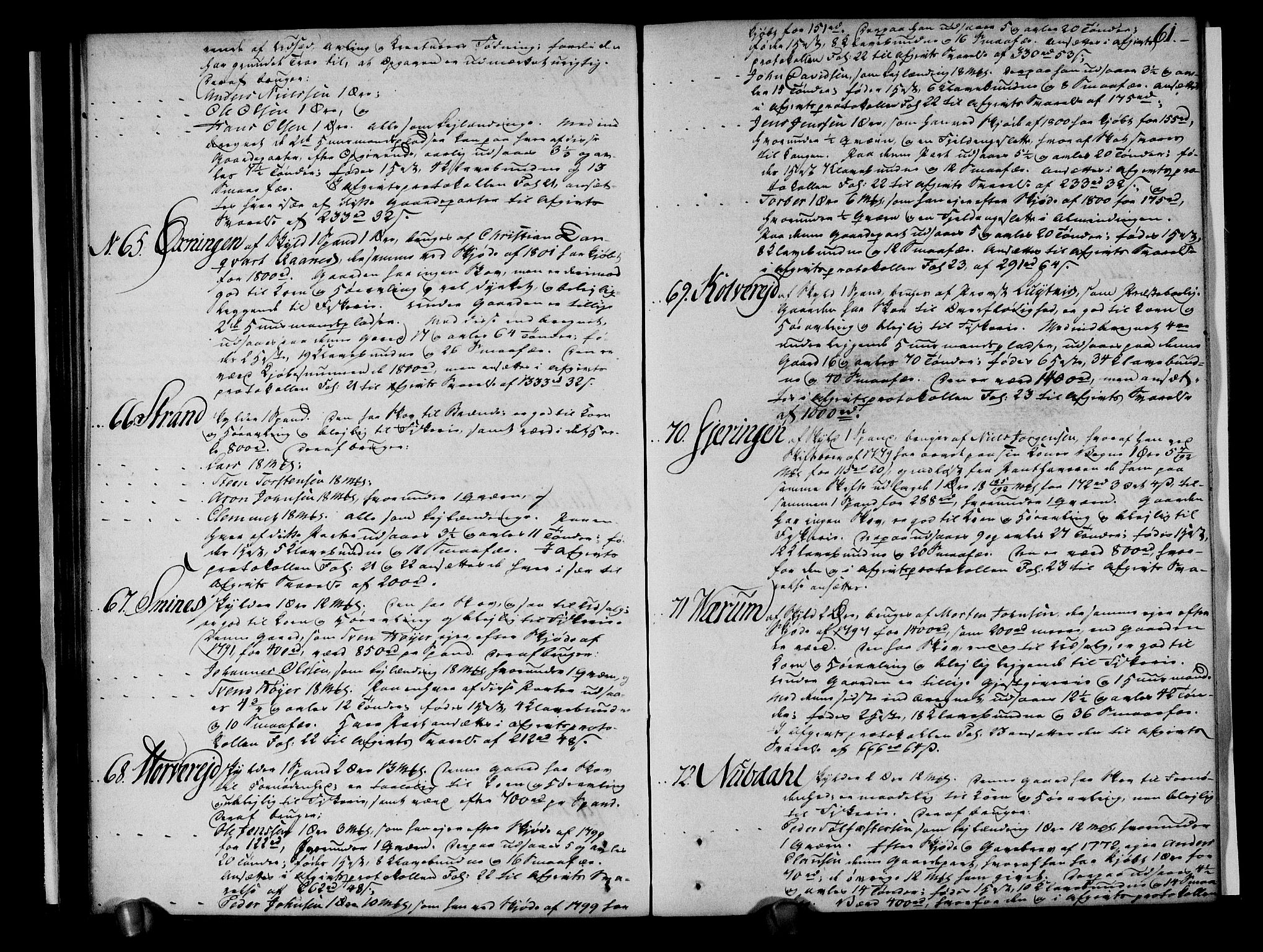 Rentekammeret inntil 1814, Realistisk ordnet avdeling, RA/EA-4070/N/Ne/Nea/L0153: Namdalen fogderi. Deliberasjonsprotokoll, 1803, p. 62