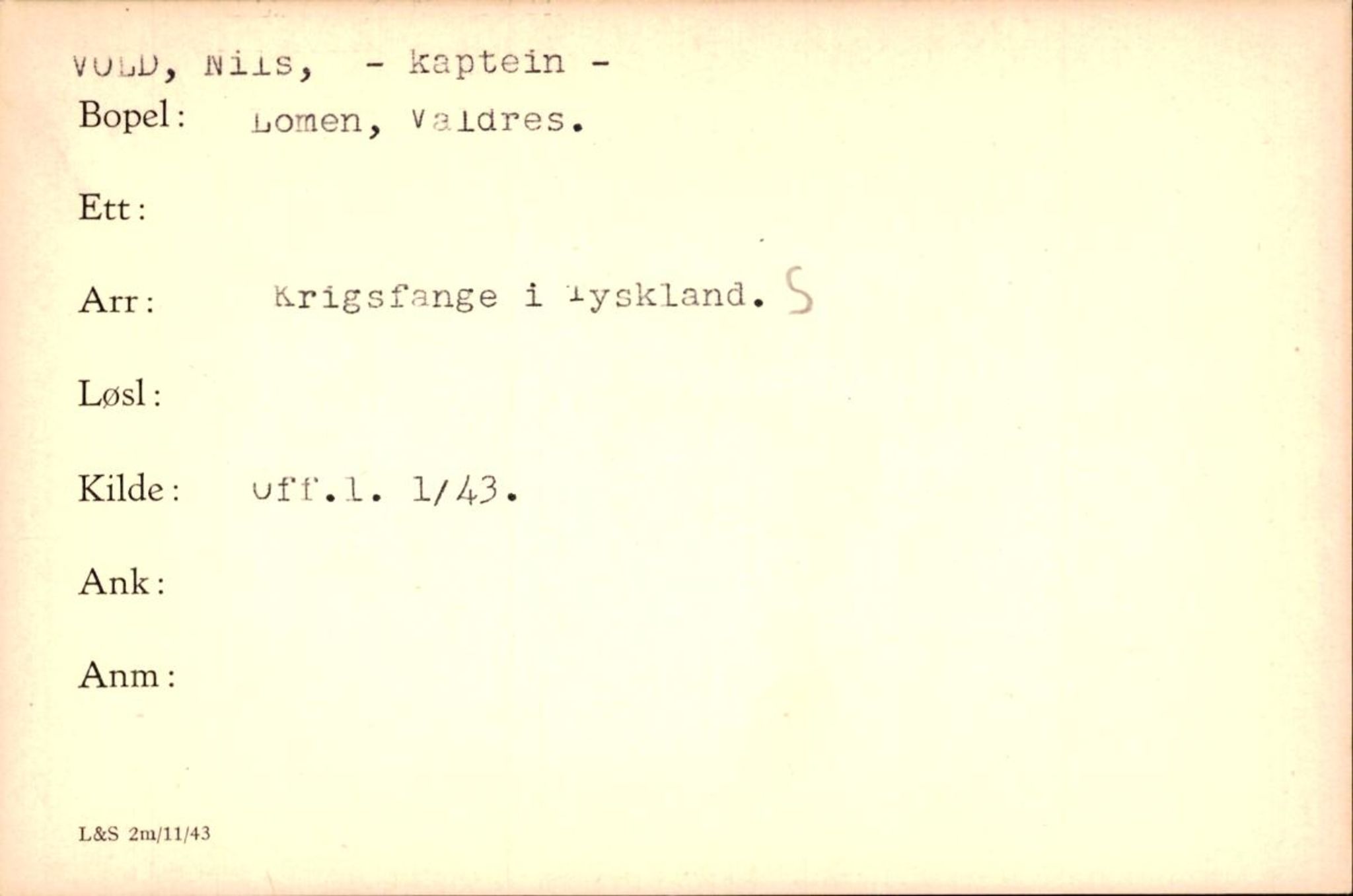 Forsvaret, Forsvarets krigshistoriske avdeling, AV/RA-RAFA-2017/Y/Yf/L0200: II-C-11-2102  -  Norske krigsfanger i Tyskland, 1940-1945, p. 1121