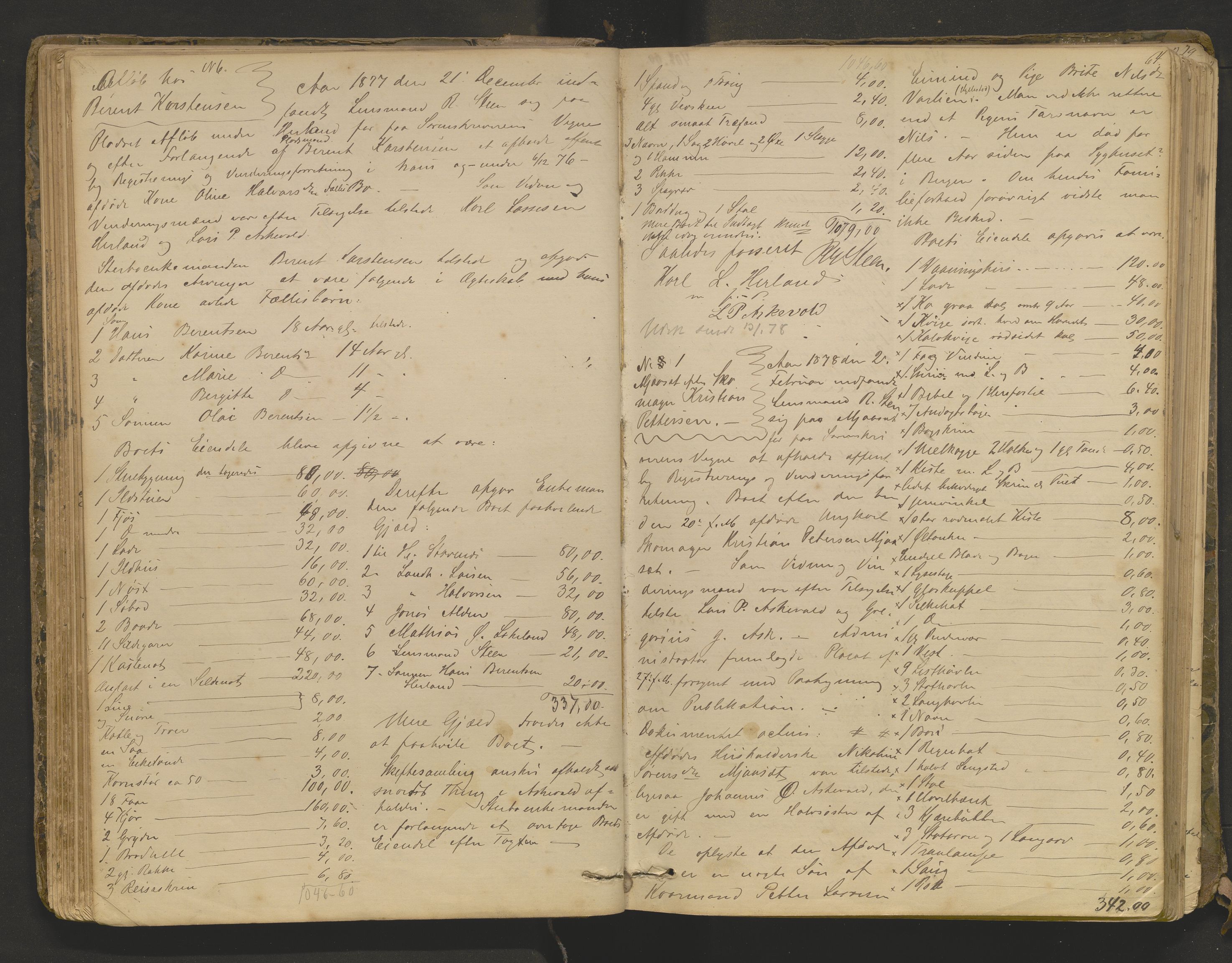 Lensmannen i Askvoll, AV/SAB-A-26301/0006/L0003: Registreringsprotokoll, 1869-1904, p. 63b-64a