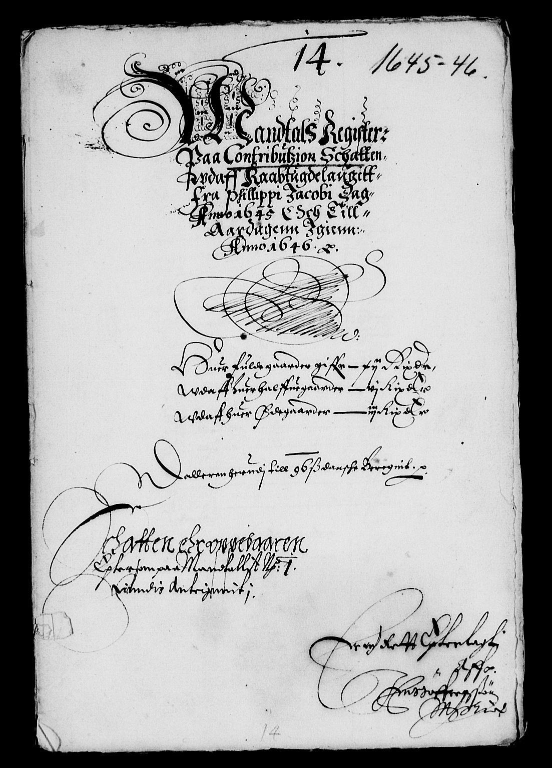 Rentekammeret inntil 1814, Reviderte regnskaper, Lensregnskaper, AV/RA-EA-5023/R/Rb/Rbq/L0035: Nedenes len. Mandals len. Råbyggelag., 1645-1647