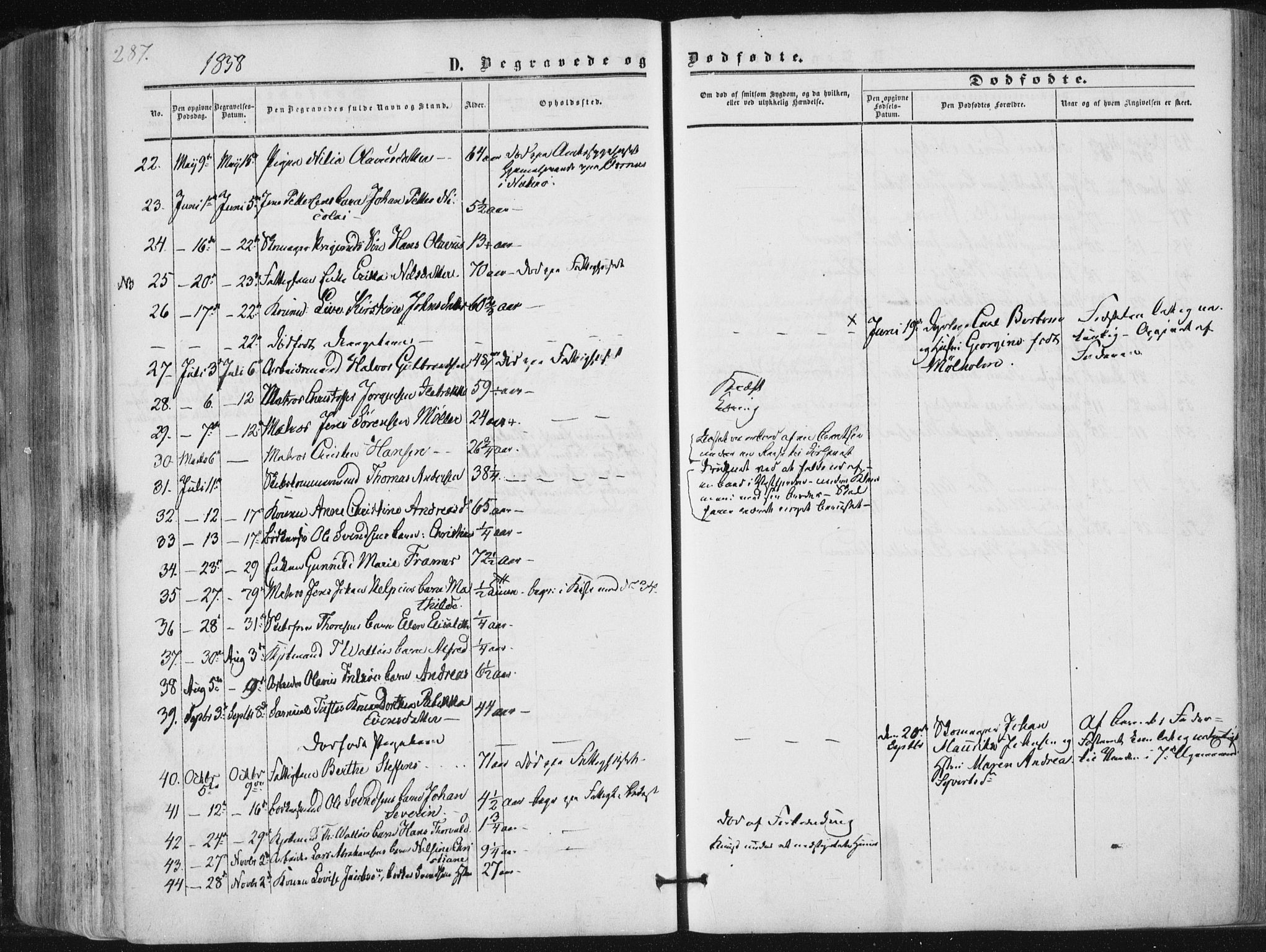 Tønsberg kirkebøker, AV/SAKO-A-330/F/Fa/L0008: Parish register (official) no. I 8, 1855-1864, p. 287