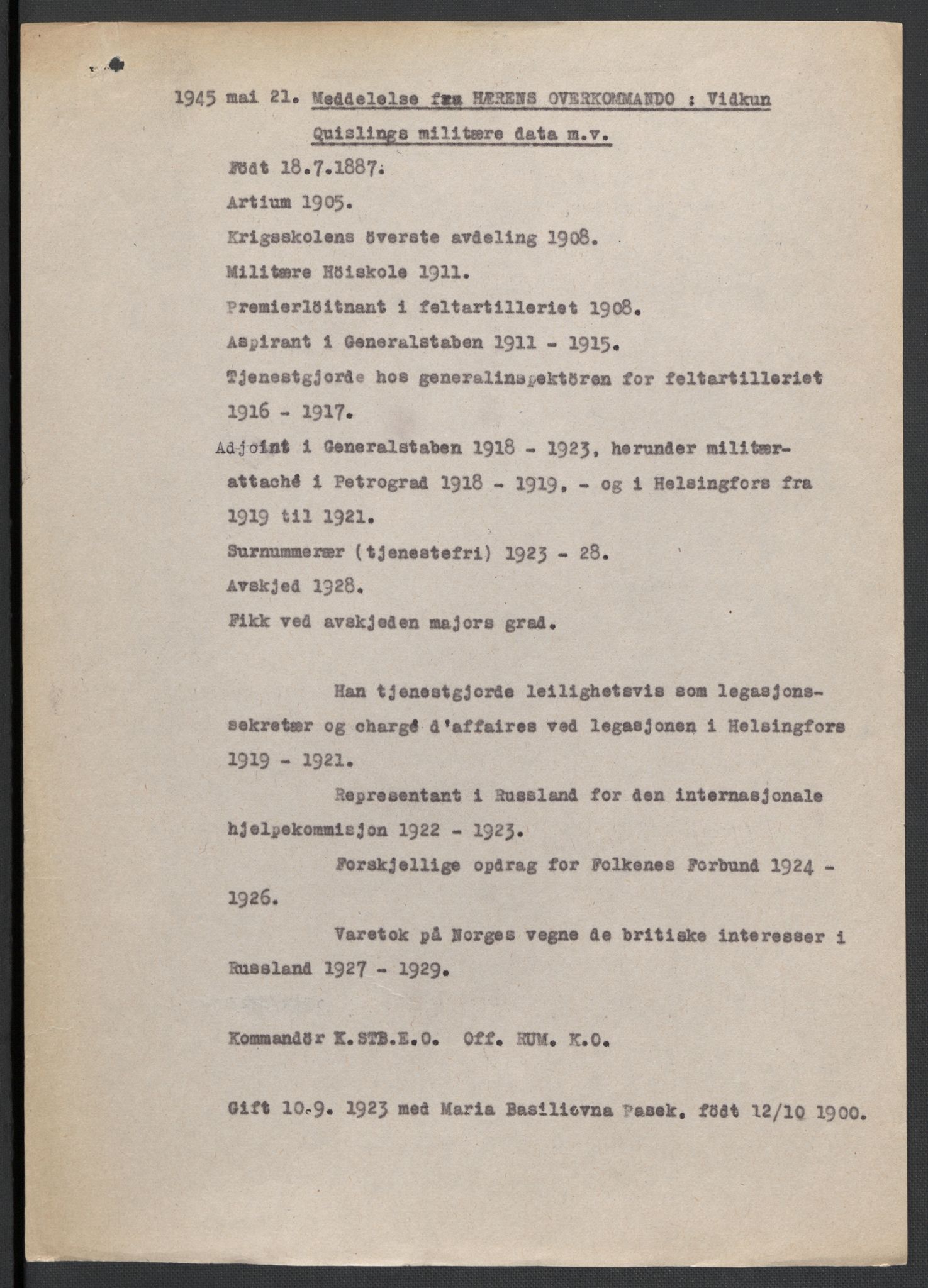 Landssvikarkivet, Oslo politikammer, RA/S-3138-01/D/Da/L0003: Dnr. 29, 1945, p. 761