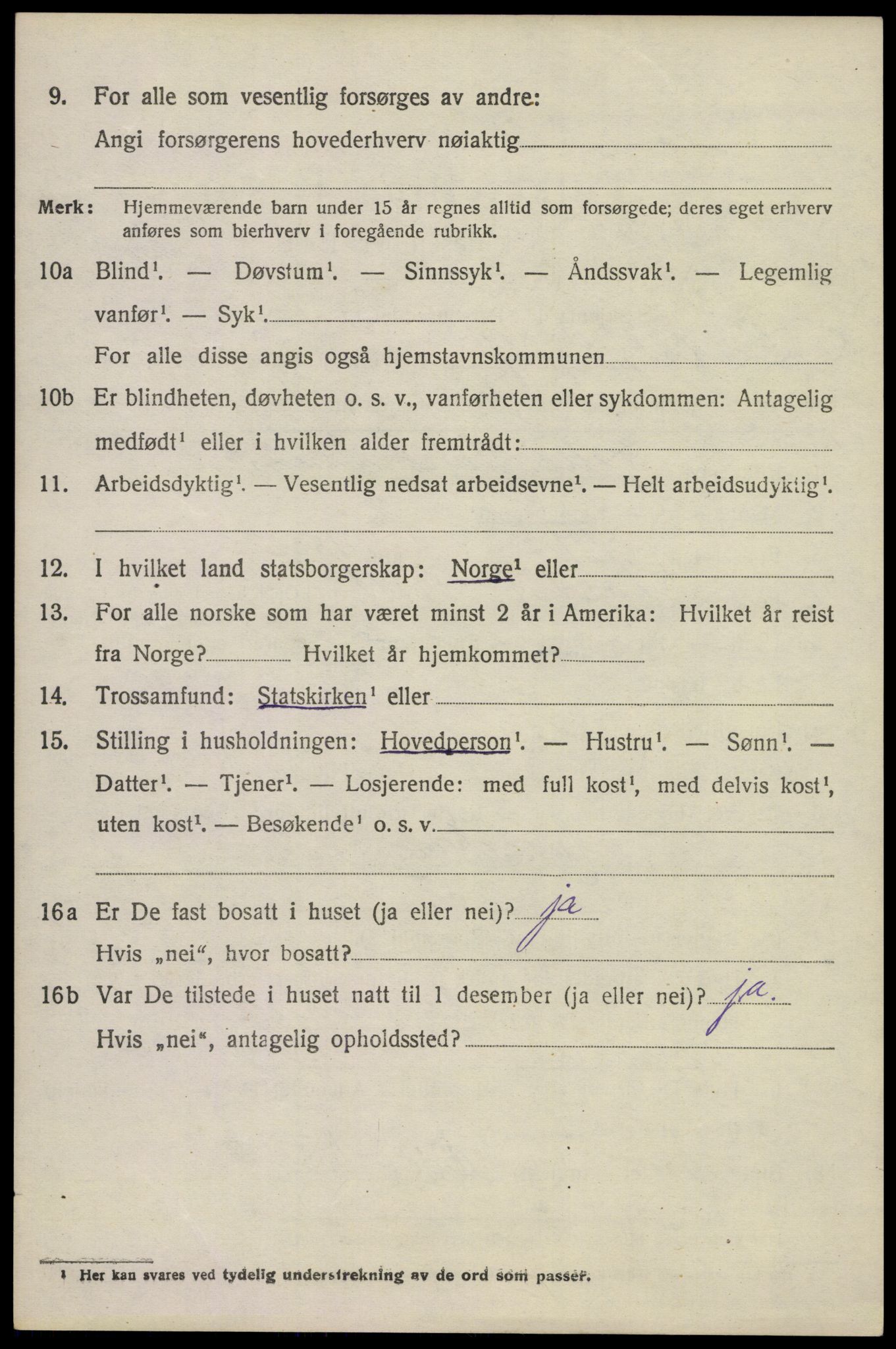 SAKO, 1920 census for Lardal, 1920, p. 2006
