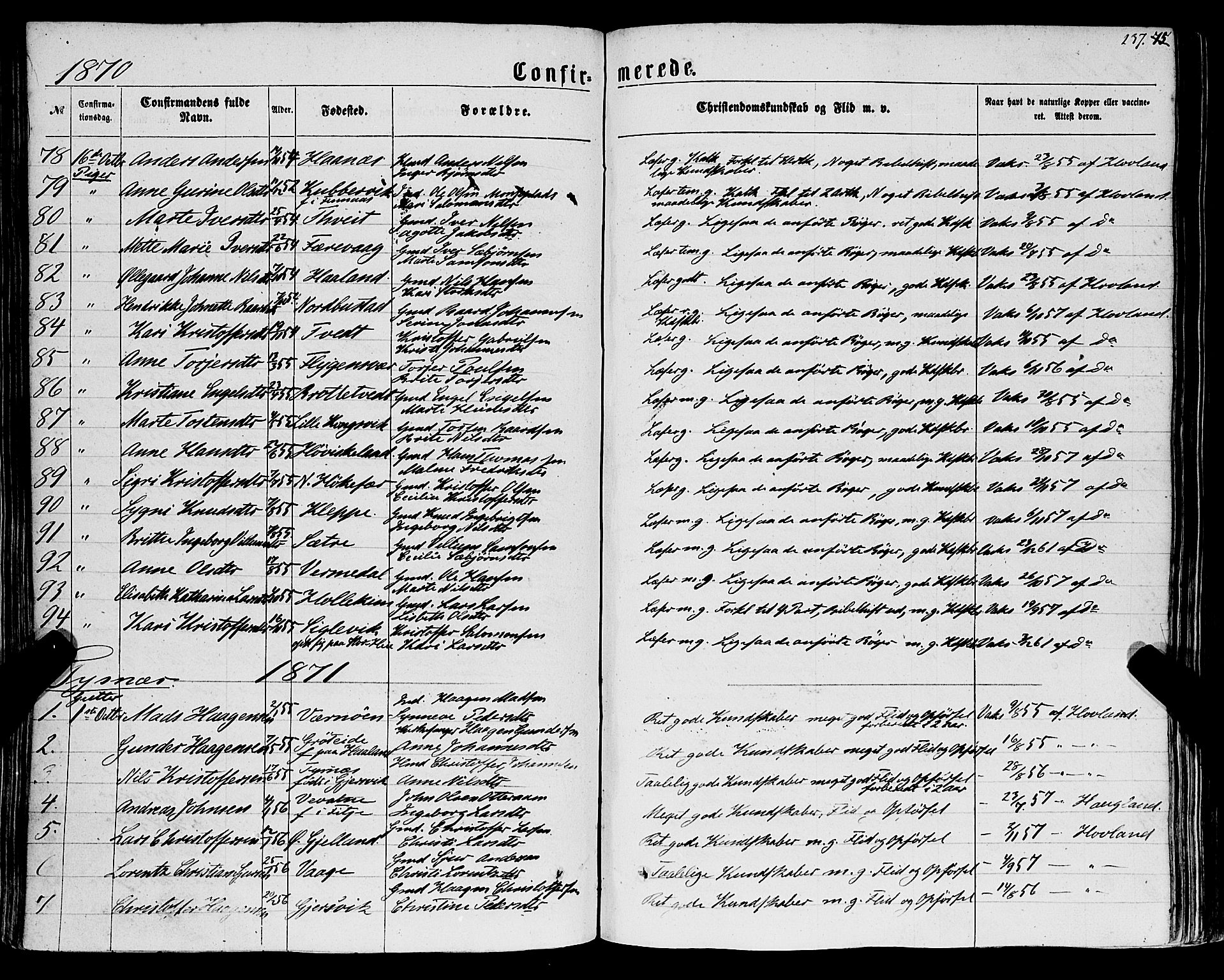 Tysnes sokneprestembete, SAB/A-78601/H/Haa: Parish register (official) no. A 11, 1860-1871, p. 237