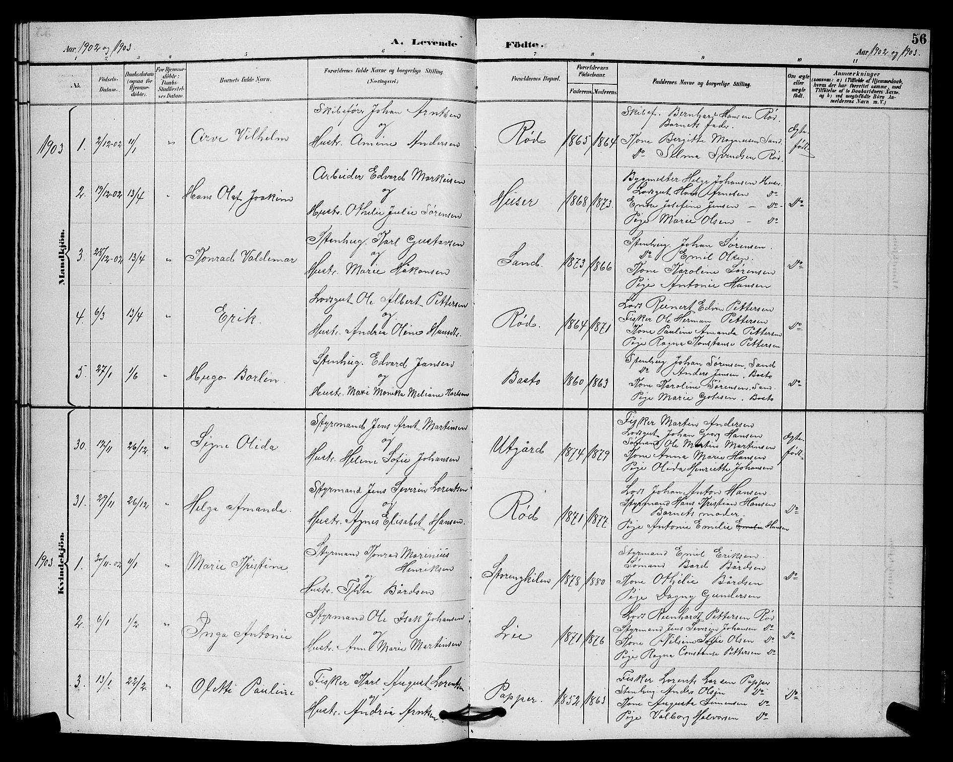 Hvaler prestekontor Kirkebøker, SAO/A-2001/G/Gb/L0001: Parish register (copy) no. II 1, 1892-1904, p. 56