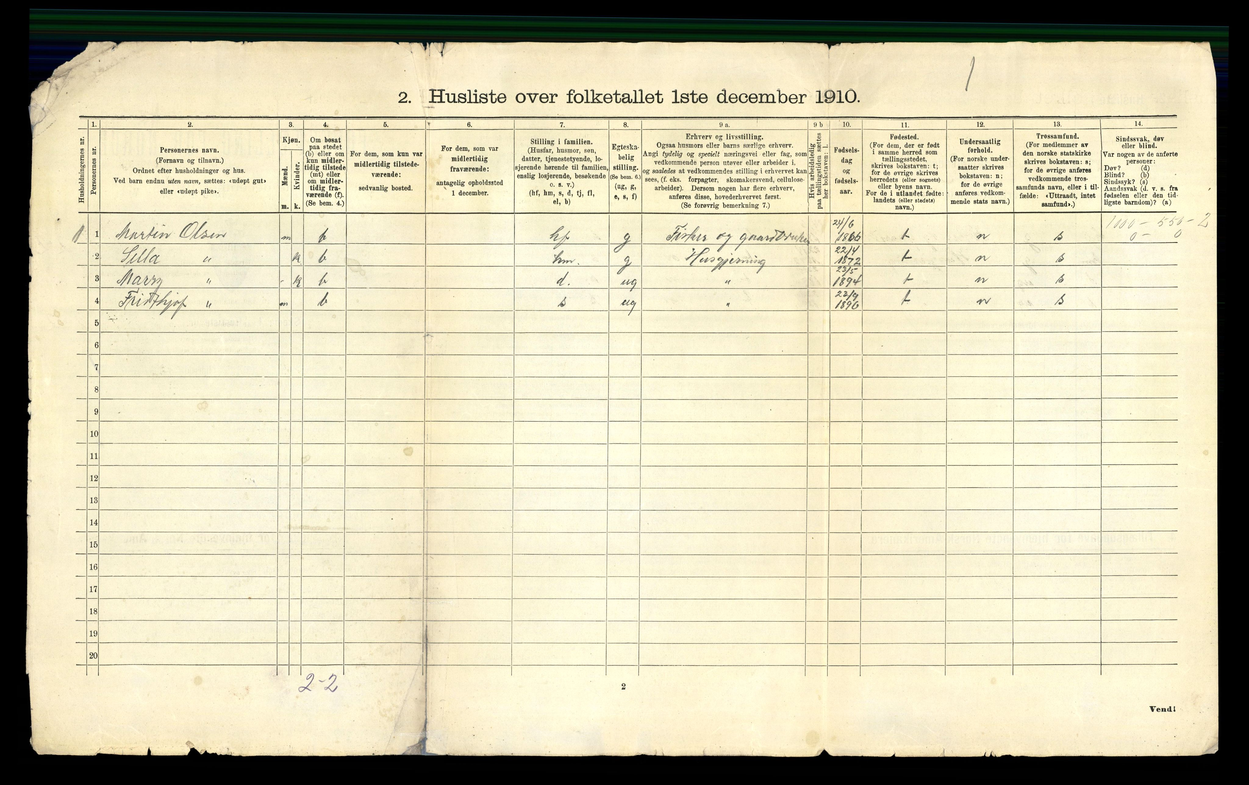 RA, 1910 census for Tjøtta, 1910, p. 30