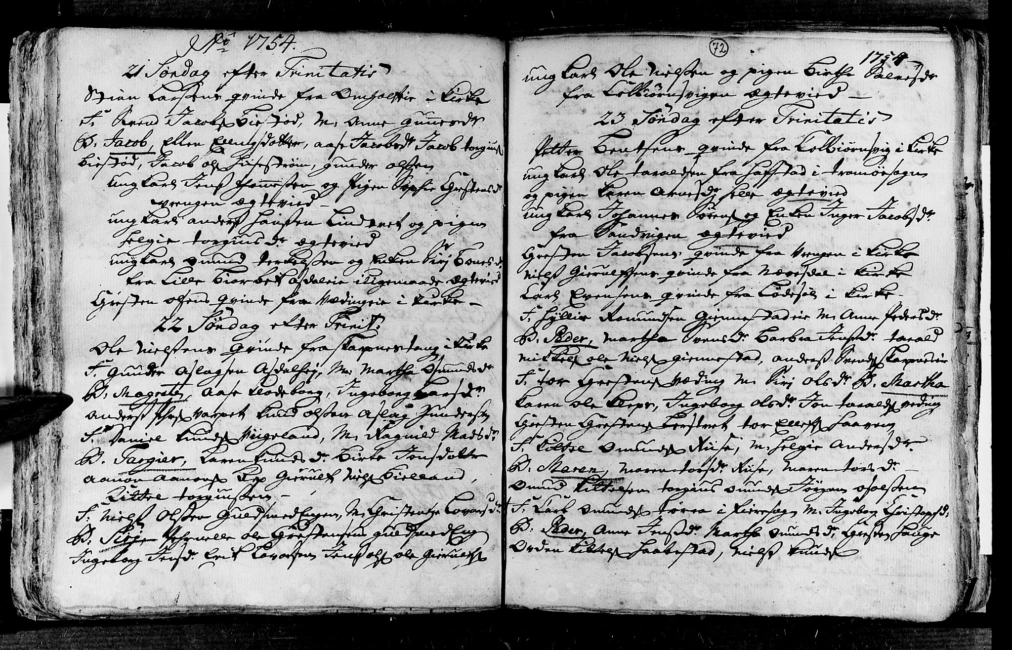 Øyestad sokneprestkontor, AV/SAK-1111-0049/F/Fa/L0005: Parish register (official) no. A 5, 1751-1757, p. 72