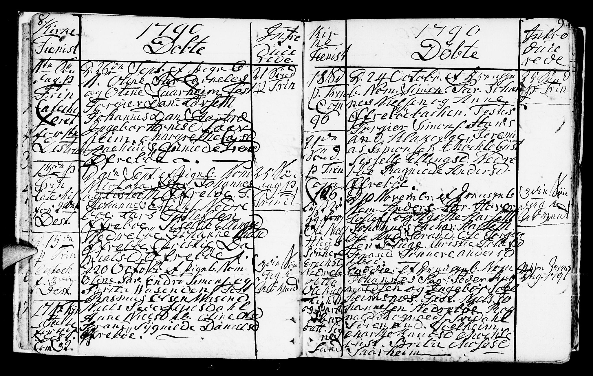 Jølster sokneprestembete, AV/SAB-A-80701/H/Haa/Haaa/L0005: Parish register (official) no. A 5, 1790-1821, p. 8-9