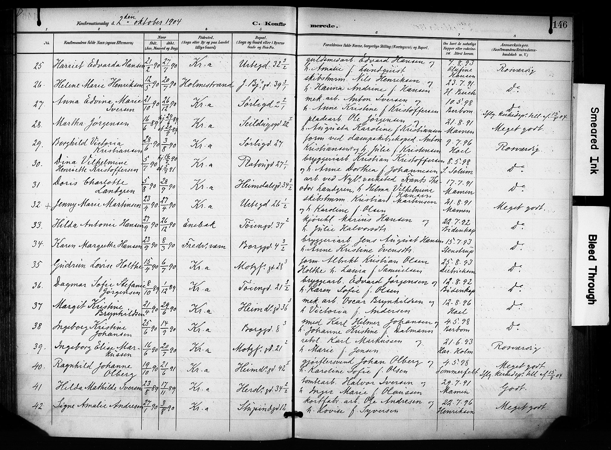 Grønland prestekontor Kirkebøker, SAO/A-10848/F/Fa/L0015: Parish register (official) no. 15, 1899-1919, p. 146