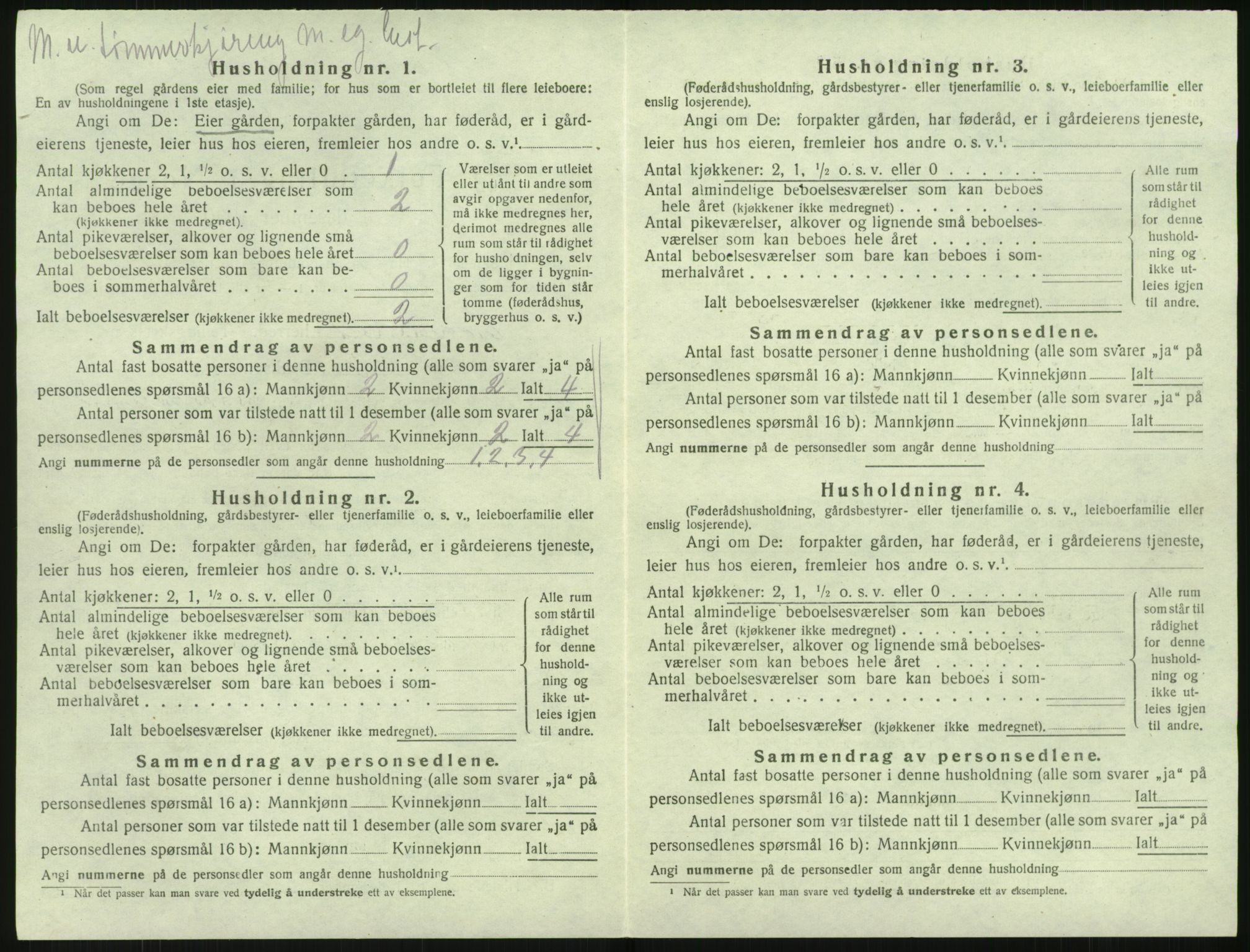 SAK, 1920 census for Søndeled, 1920, p. 1128