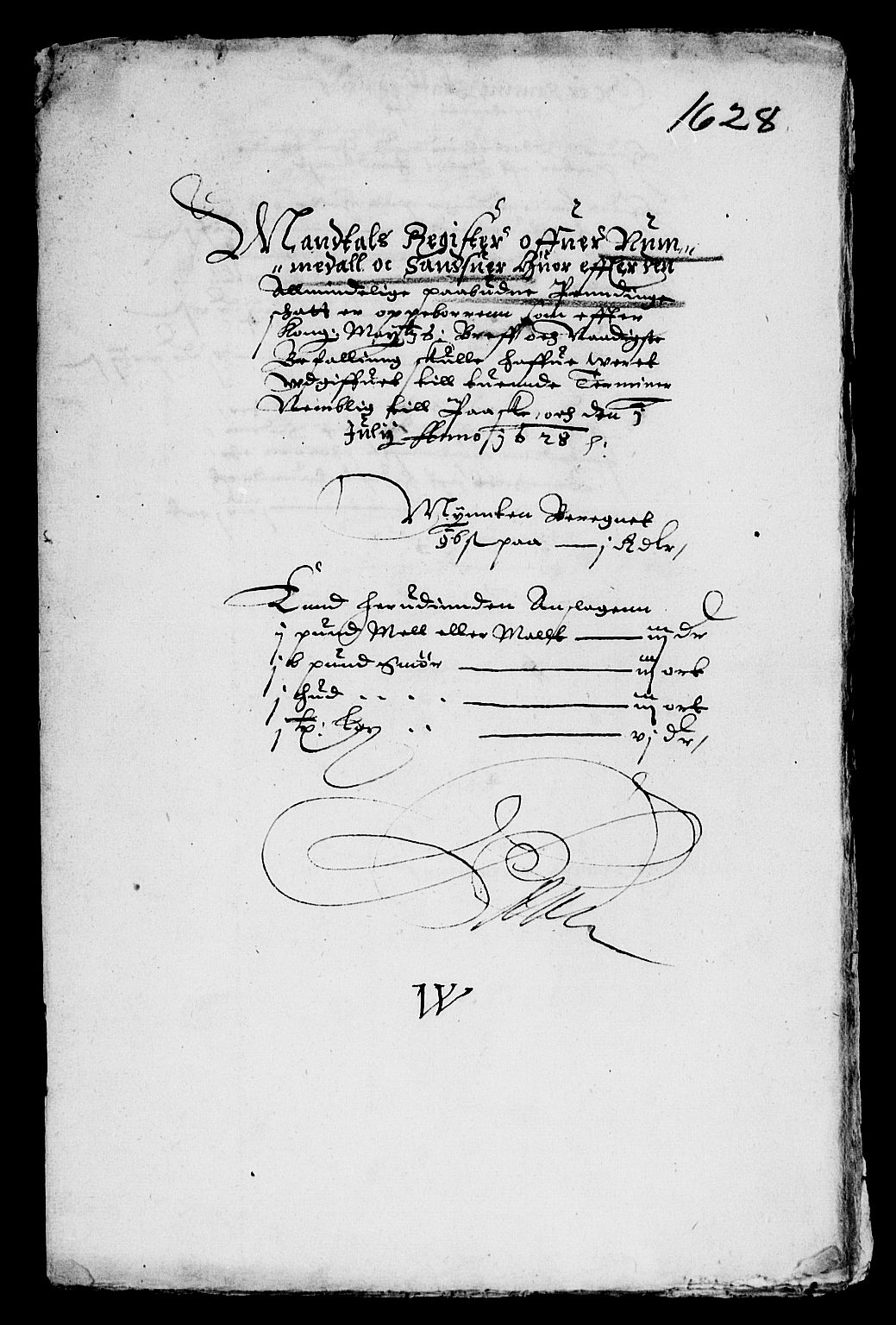 Rentekammeret inntil 1814, Reviderte regnskaper, Lensregnskaper, AV/RA-EA-5023/R/Rb/Rba/L0089: Akershus len, 1628