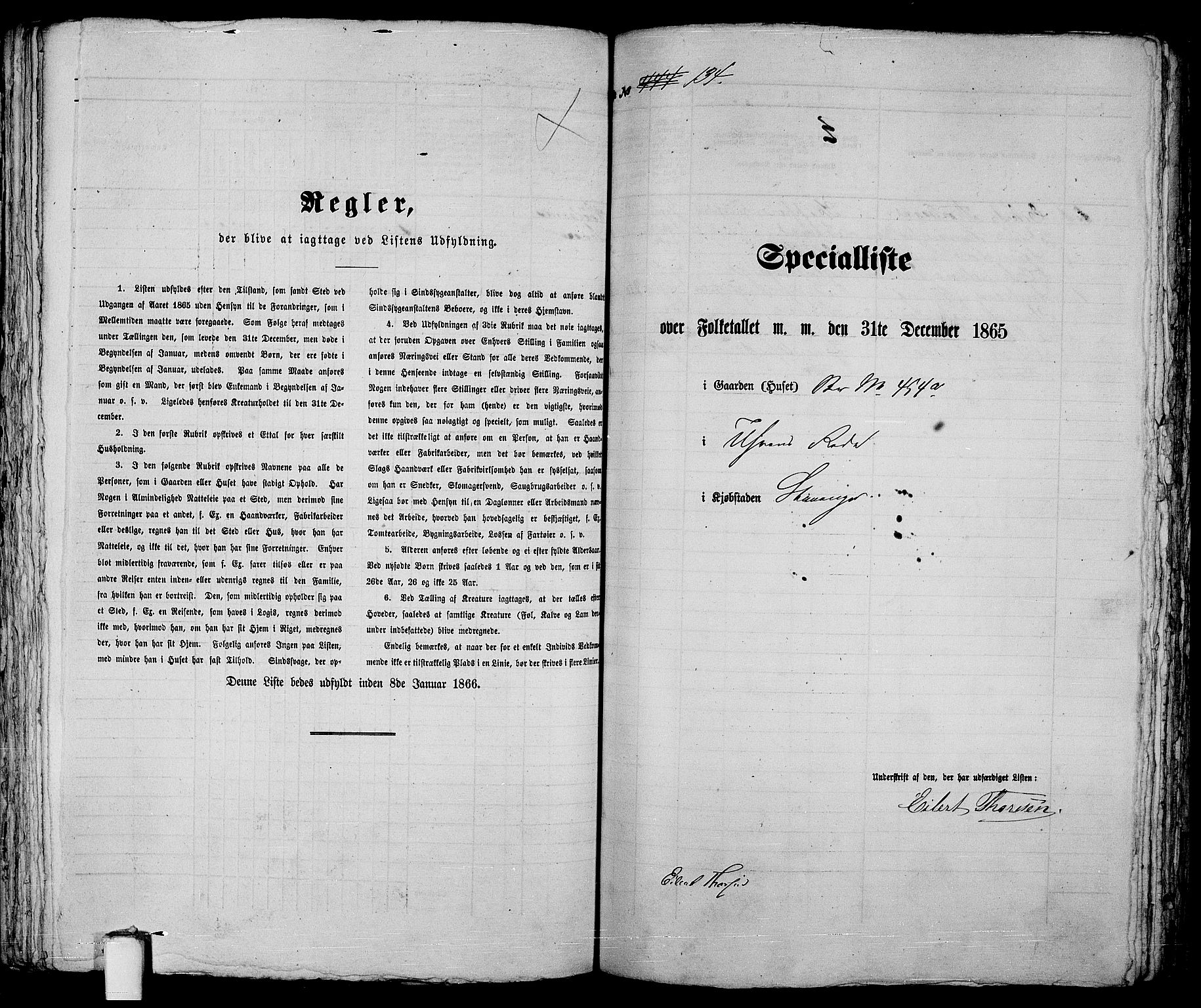 RA, 1865 census for Stavanger, 1865, p. 291