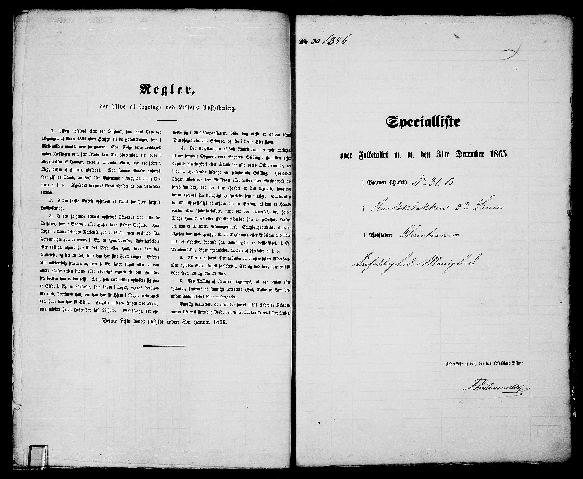 RA, 1865 census for Kristiania, 1865, p. 3132