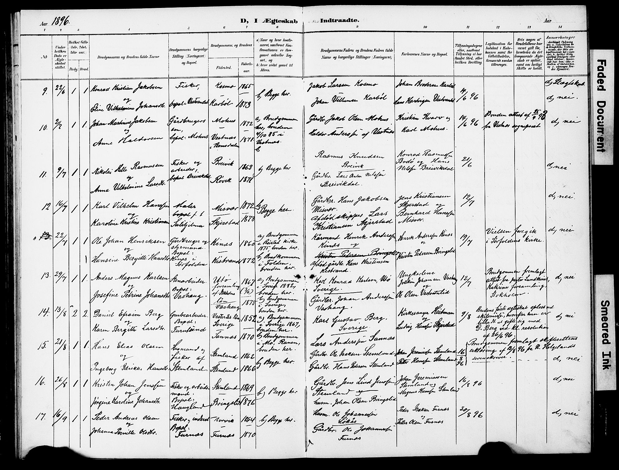 Ministerialprotokoller, klokkerbøker og fødselsregistre - Nordland, AV/SAT-A-1459/852/L0755: Parish register (copy) no. 852C06, 1895-1902
