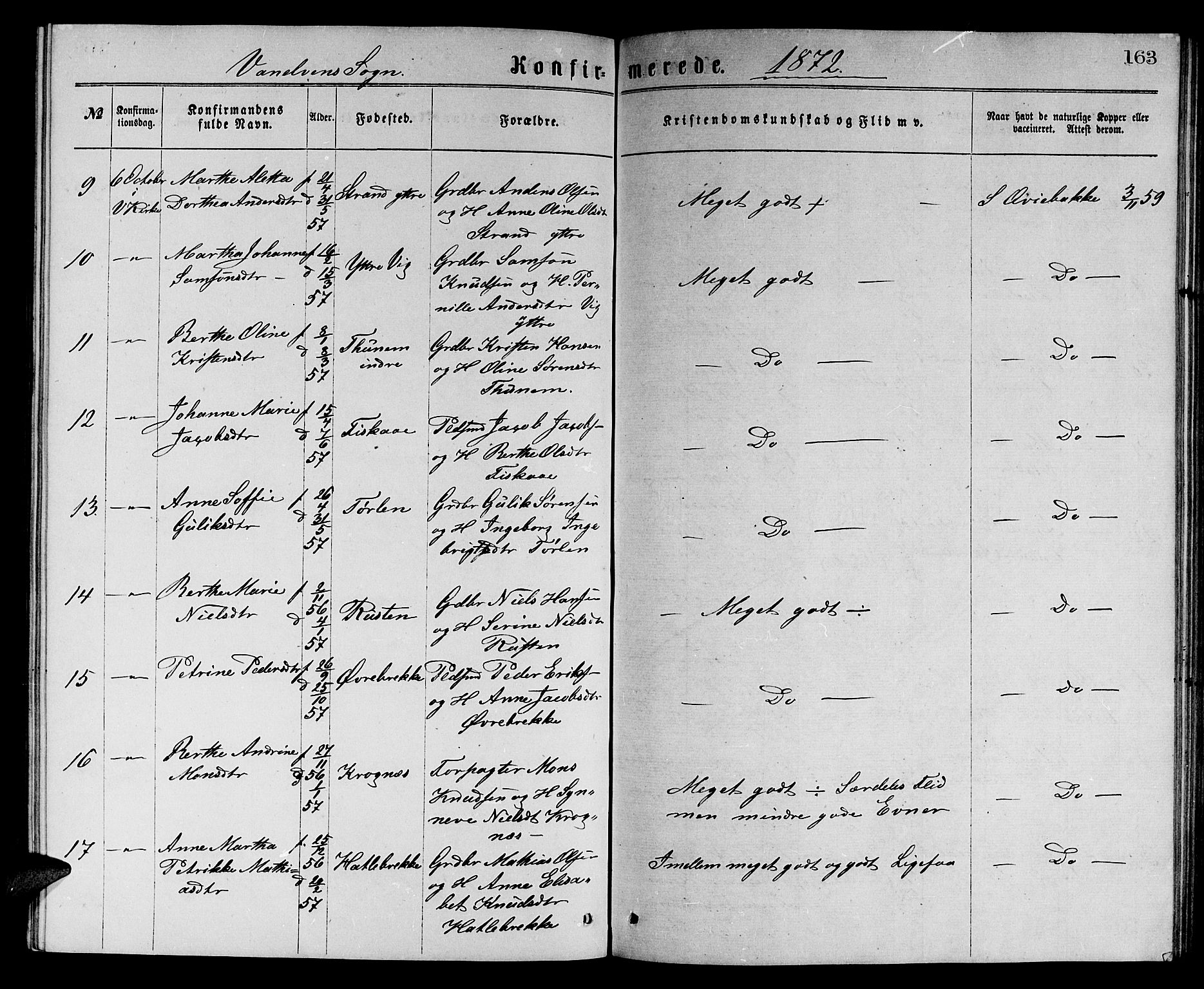 Ministerialprotokoller, klokkerbøker og fødselsregistre - Møre og Romsdal, SAT/A-1454/501/L0016: Parish register (copy) no. 501C02, 1868-1884, p. 163