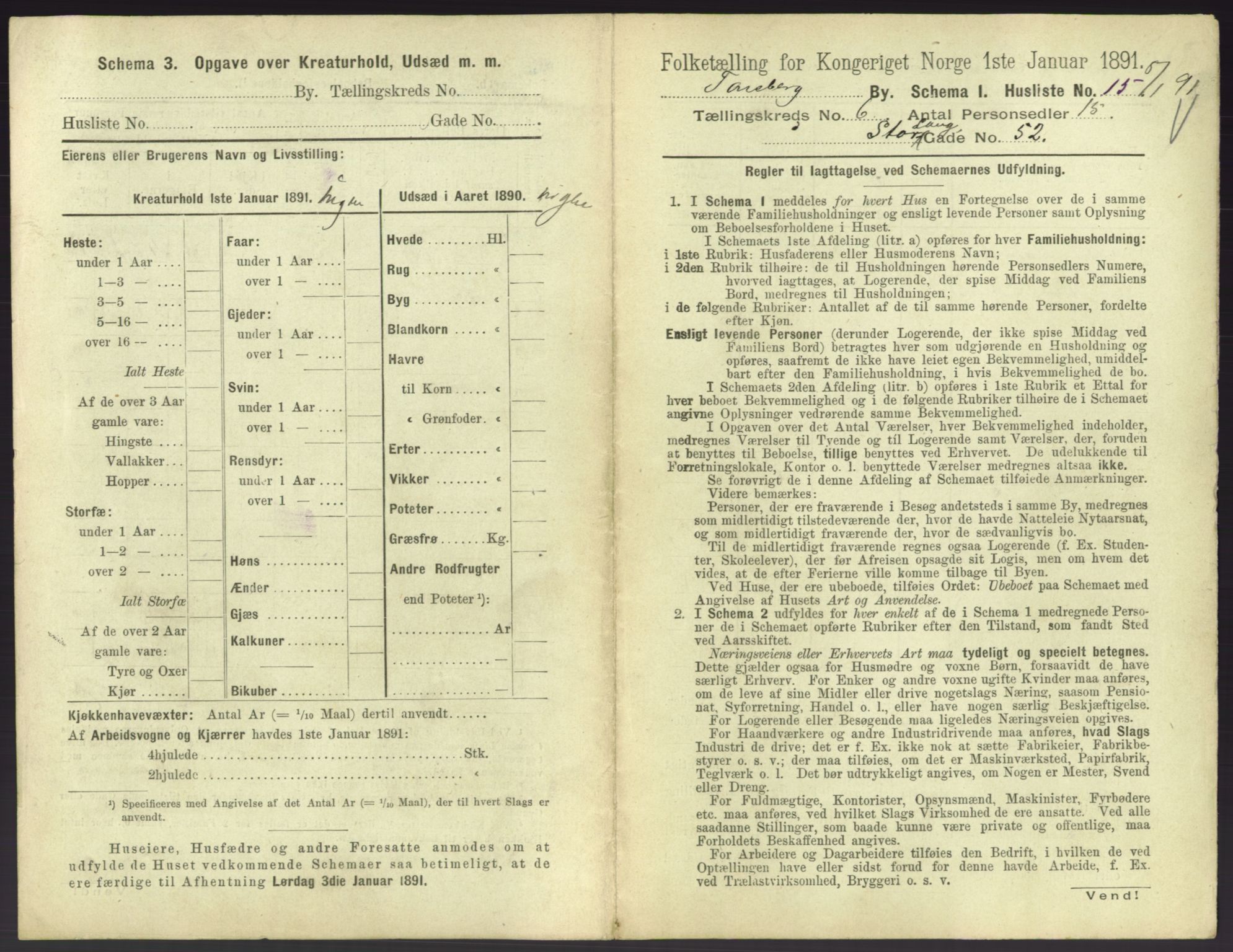 RA, 1891 census for 0705 Tønsberg, 1891, p. 270