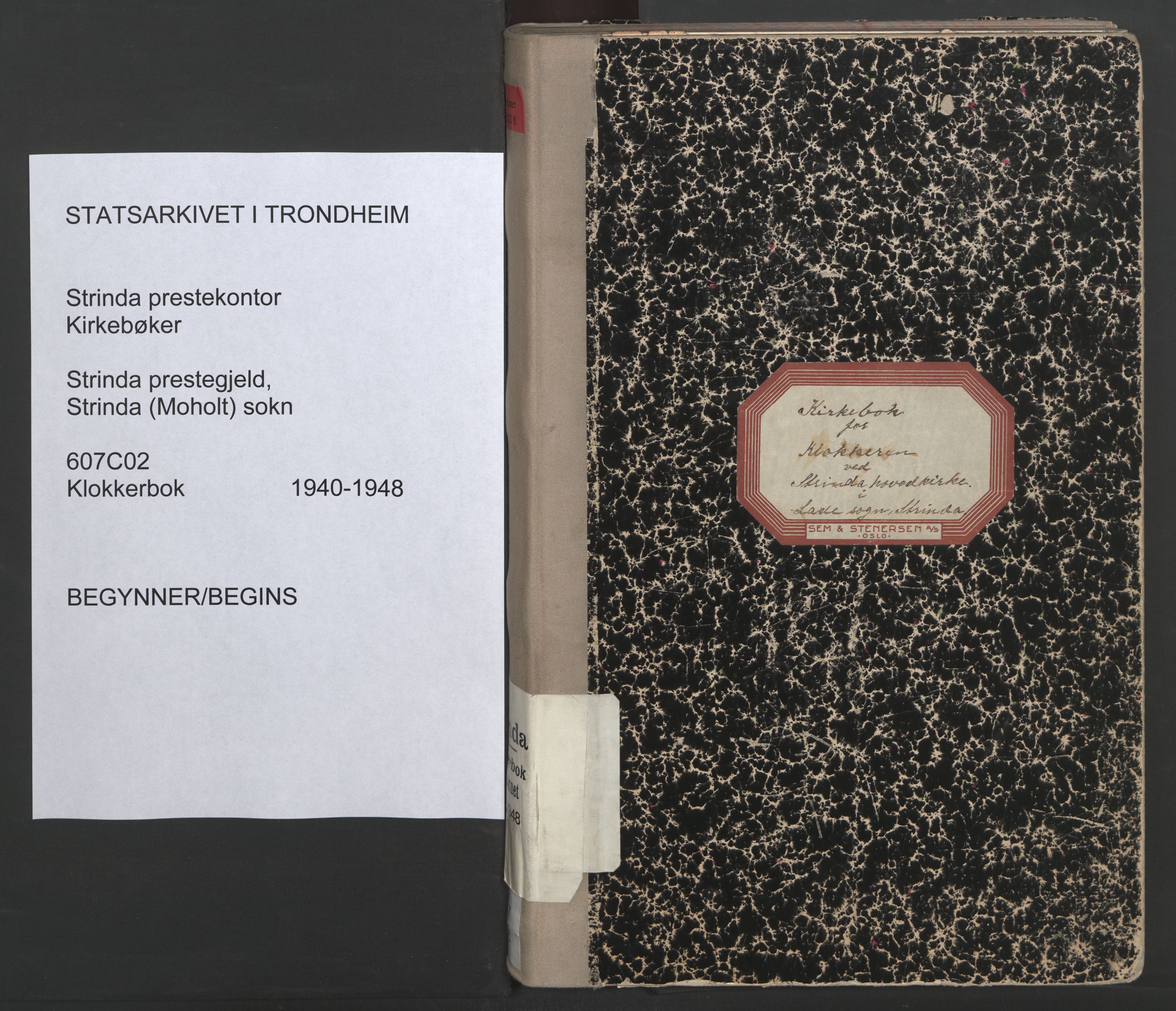 Ministerialprotokoller, klokkerbøker og fødselsregistre - Sør-Trøndelag, SAT/A-1456/607/L0328: Parish register (copy) no. 607C02, 1940-1948