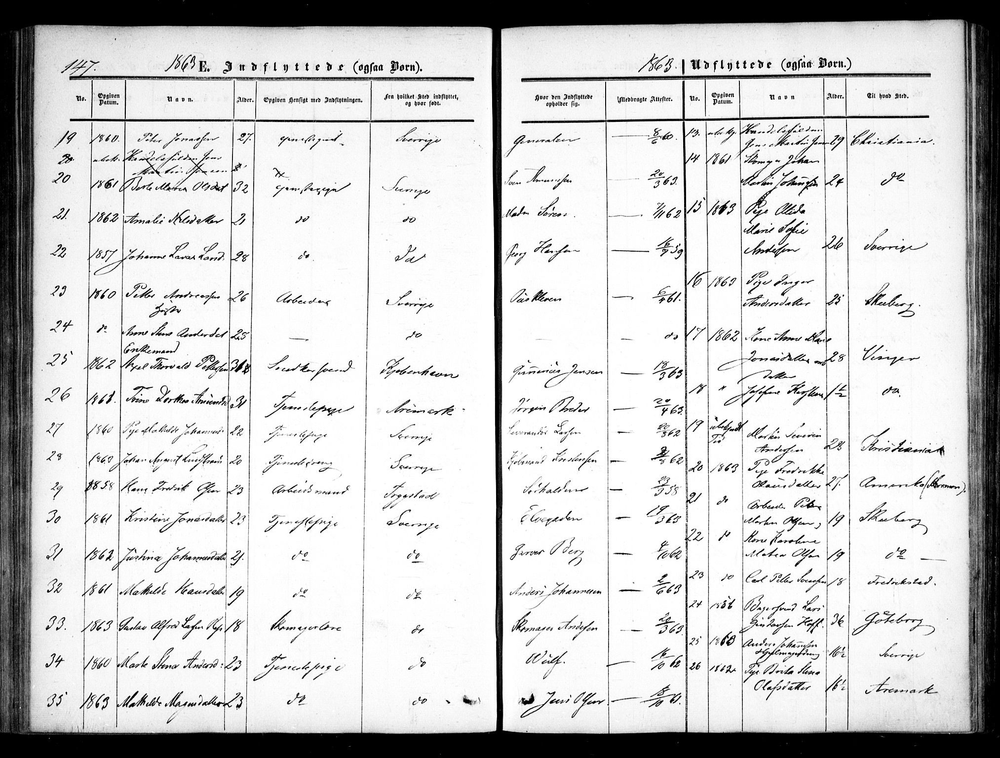 Halden prestekontor Kirkebøker, SAO/A-10909/F/Fa/L0008: Parish register (official) no. I 8, 1857-1865, p. 147