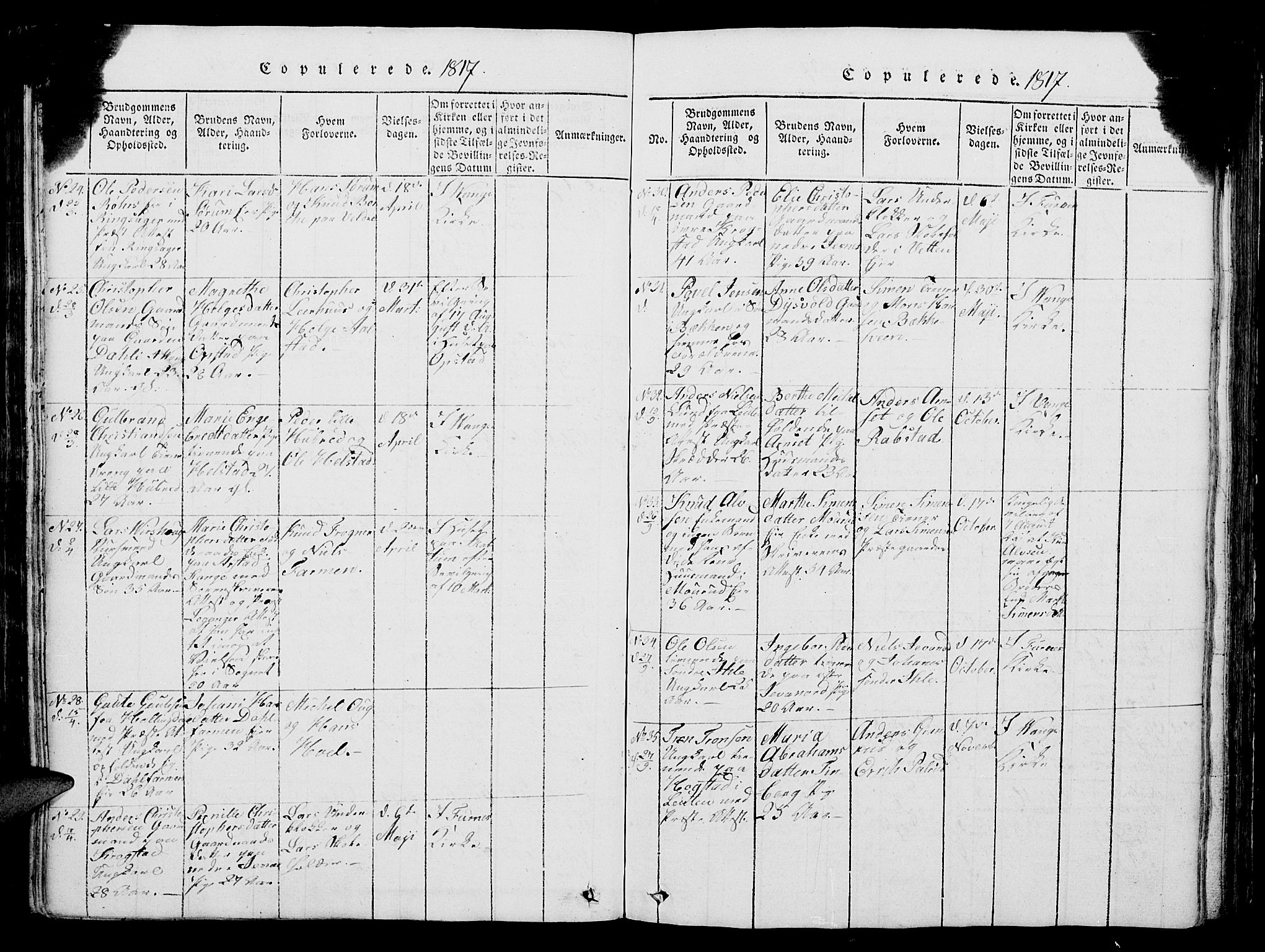 Vang prestekontor, Hedmark, AV/SAH-PREST-008/H/Ha/Hab/L0004: Parish register (copy) no. 4, 1813-1827, p. 417-418