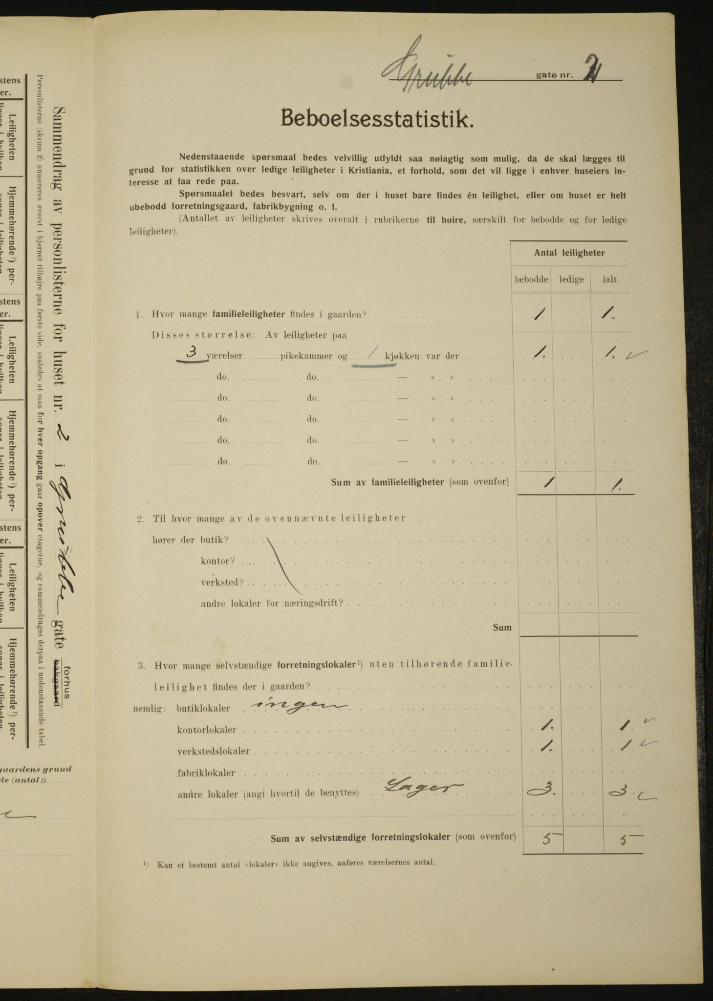 OBA, Municipal Census 1910 for Kristiania, 1910, p. 28924