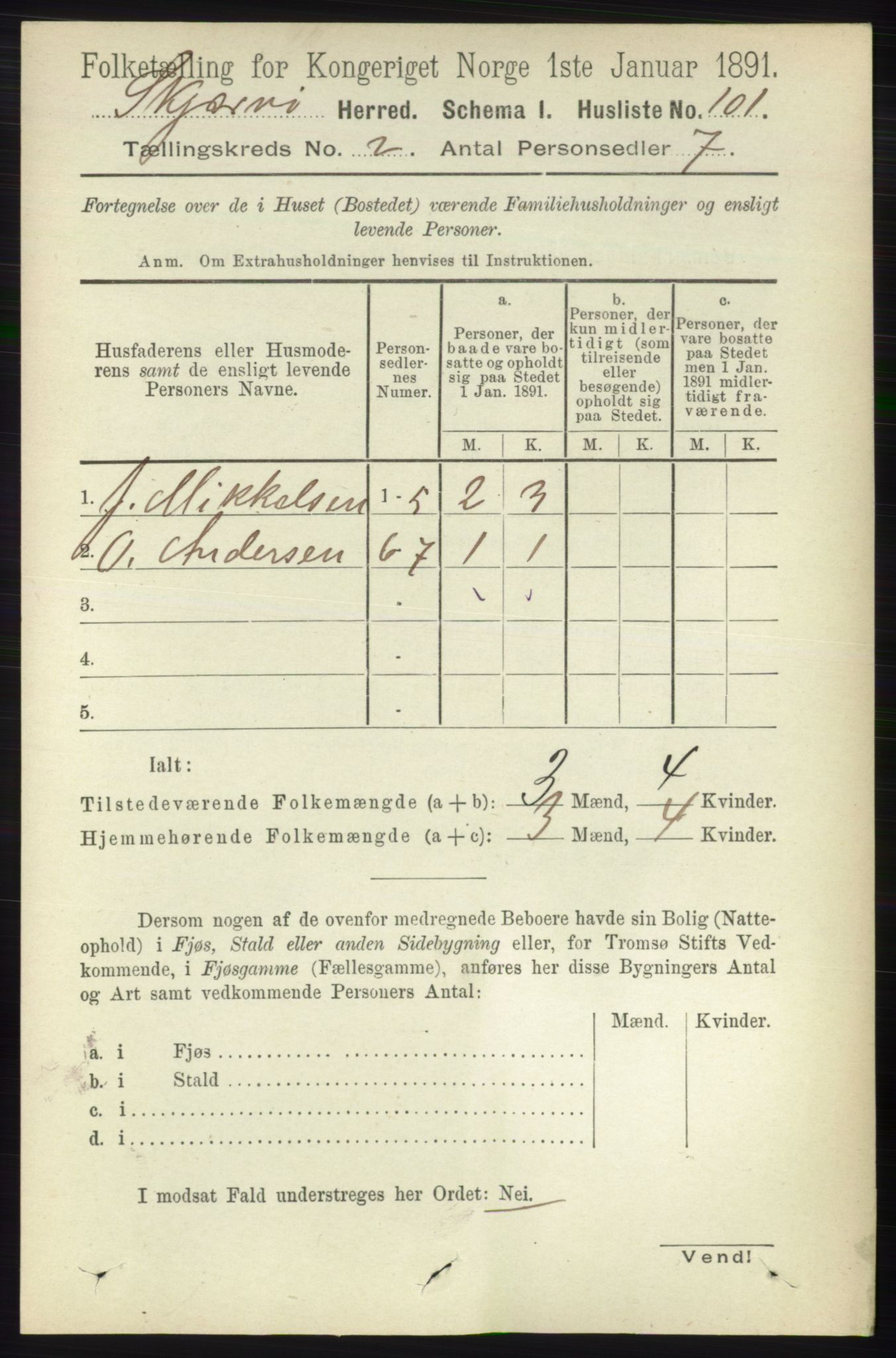 RA, 1891 census for 1941 Skjervøy, 1891, p. 1018