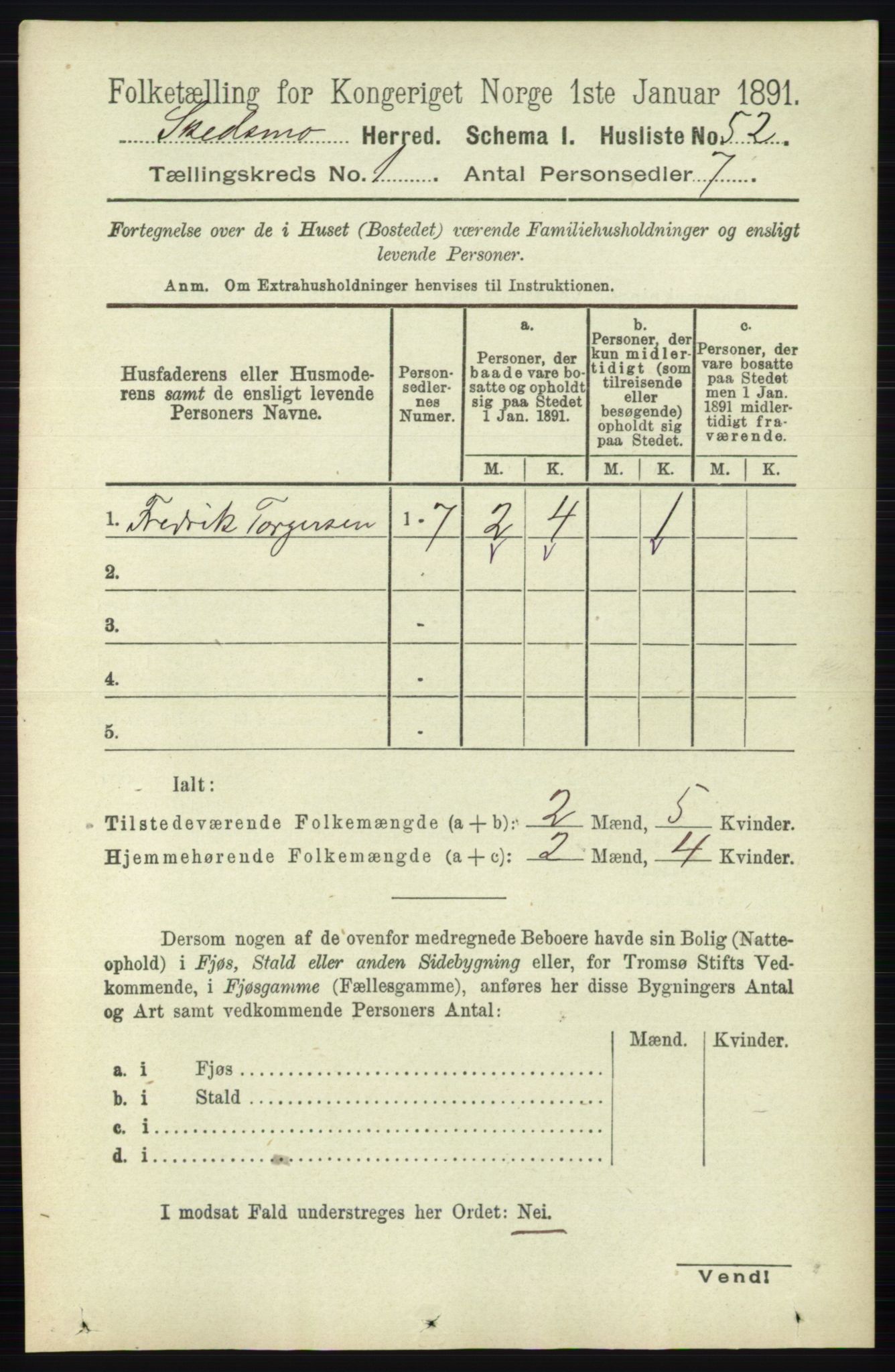 RA, 1891 census for 0231 Skedsmo, 1891, p. 81