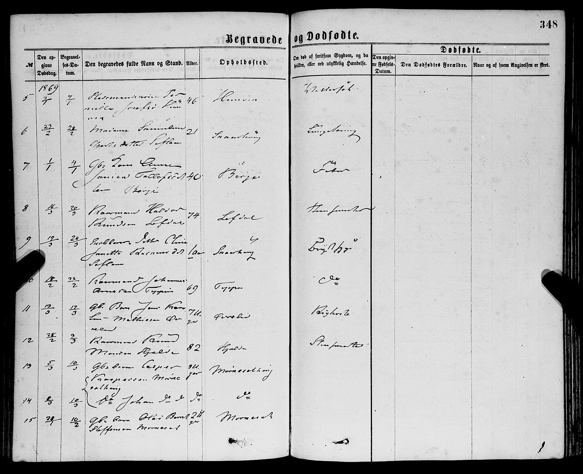 Eid sokneprestembete, SAB/A-82301/H/Haa/Haaa/L0010: Parish register (official) no. A 10, 1867-1878, p. 348