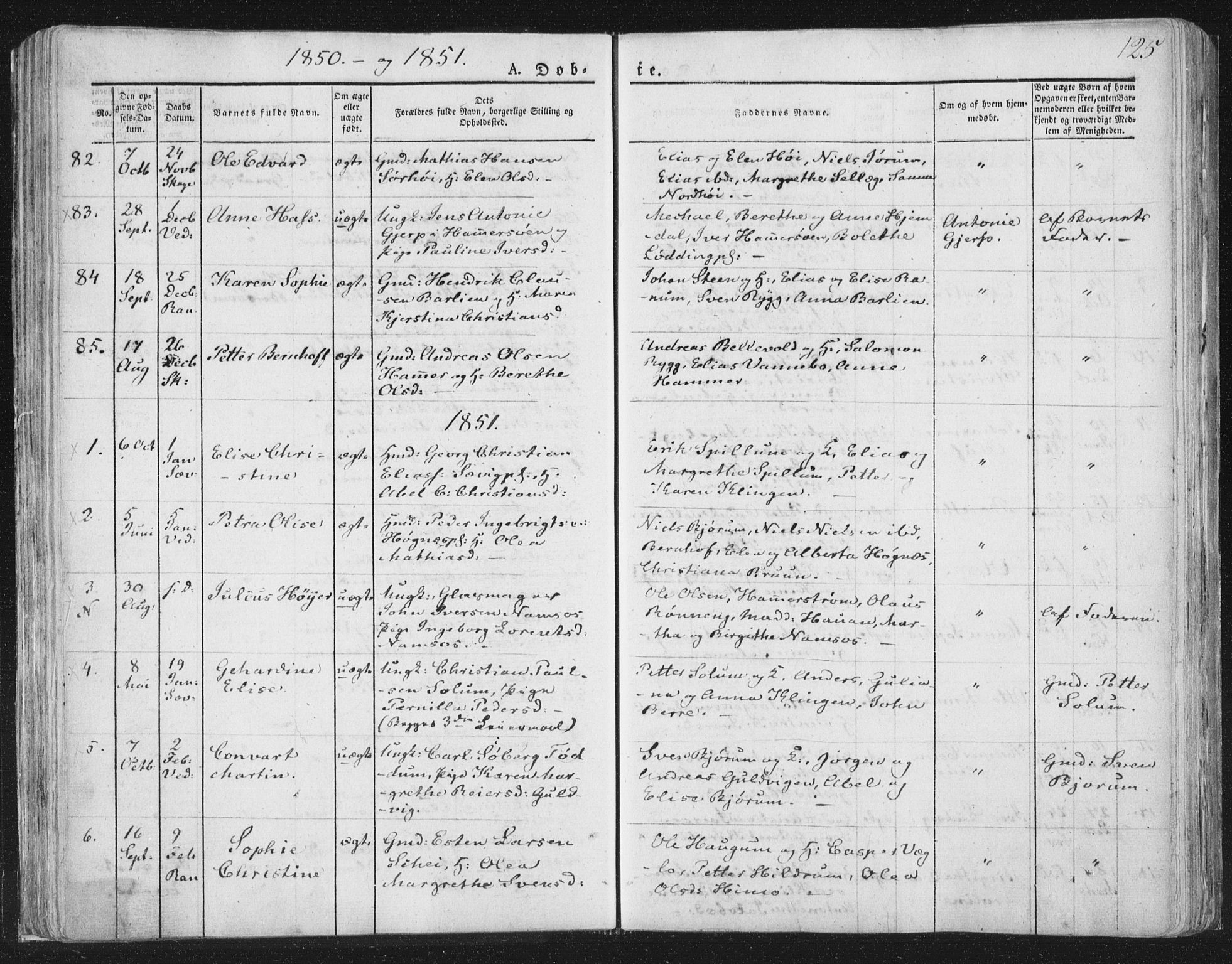 Ministerialprotokoller, klokkerbøker og fødselsregistre - Nord-Trøndelag, SAT/A-1458/764/L0551: Parish register (official) no. 764A07a, 1824-1864, p. 125