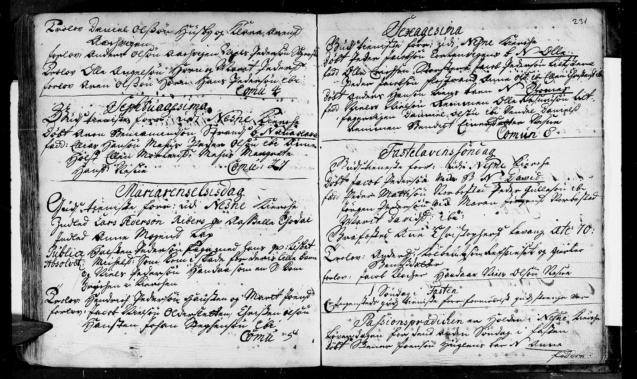 Ministerialprotokoller, klokkerbøker og fødselsregistre - Nordland, SAT/A-1459/838/L0542: Parish register (official) no. 838A01, 1704-1737, p. 231