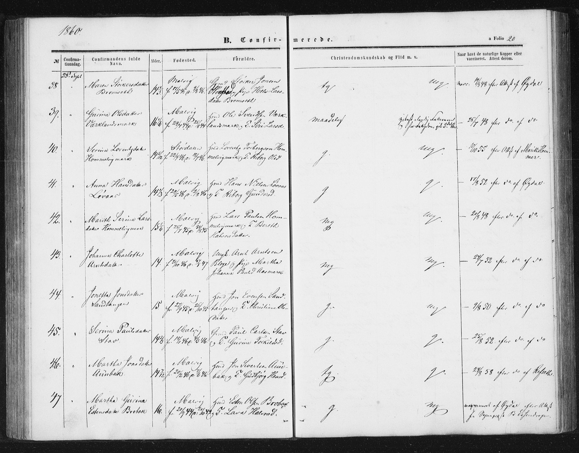 Ministerialprotokoller, klokkerbøker og fødselsregistre - Sør-Trøndelag, SAT/A-1456/616/L0408: Parish register (official) no. 616A05, 1857-1865, p. 20