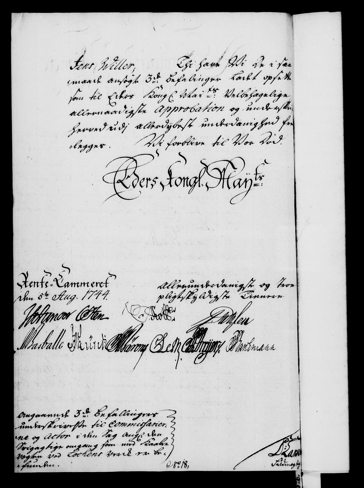 Rentekammeret, Kammerkanselliet, RA/EA-3111/G/Gf/Gfa/L0027: Norsk relasjons- og resolusjonsprotokoll (merket RK 52.27), 1744, p. 548