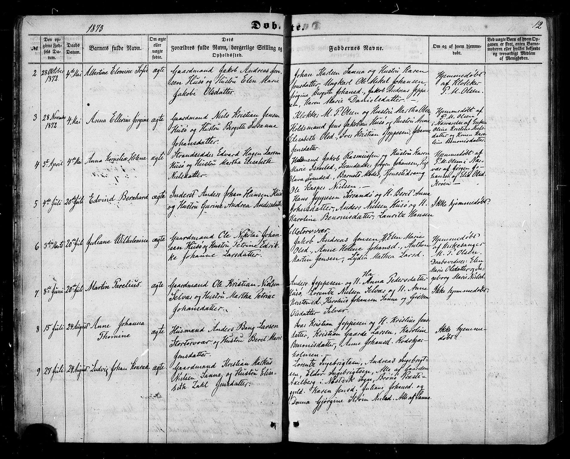 Ministerialprotokoller, klokkerbøker og fødselsregistre - Nordland, SAT/A-1459/840/L0579: Parish register (official) no. 840A01, 1863-1887, p. 12