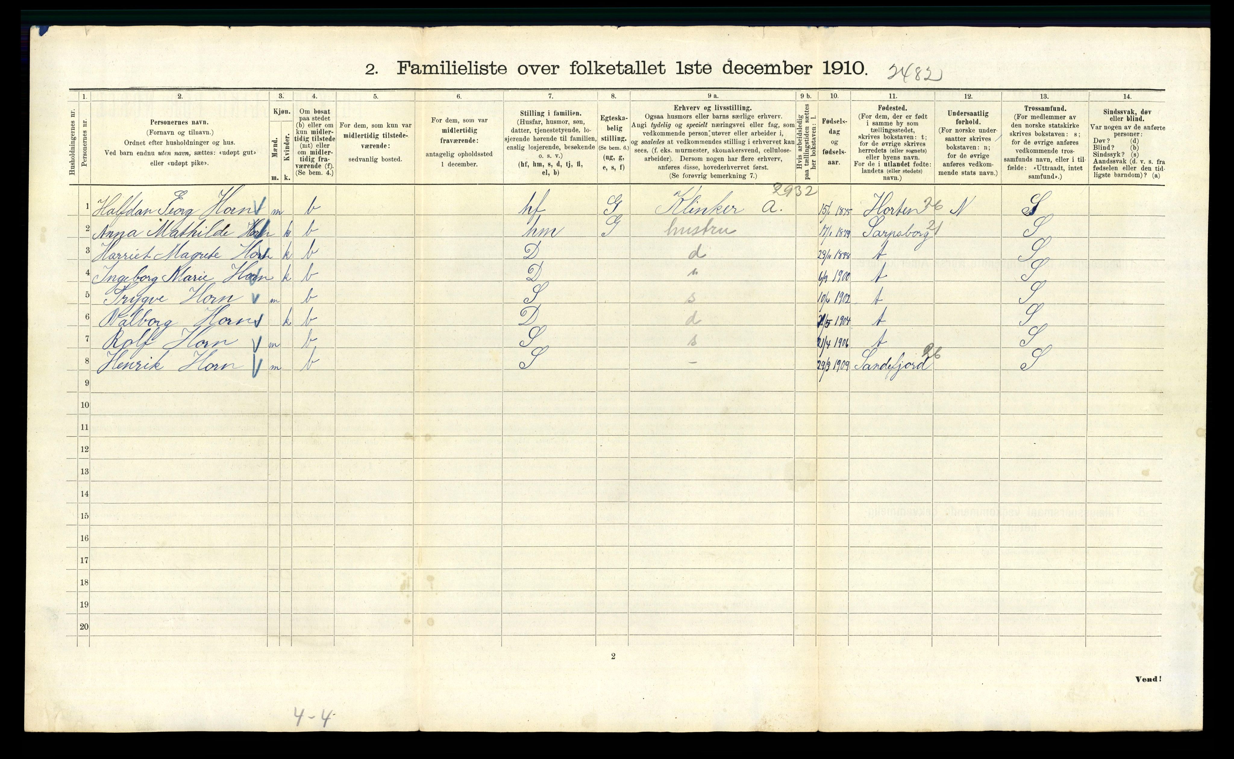 RA, 1910 census for Kristiania, 1910, p. 50054