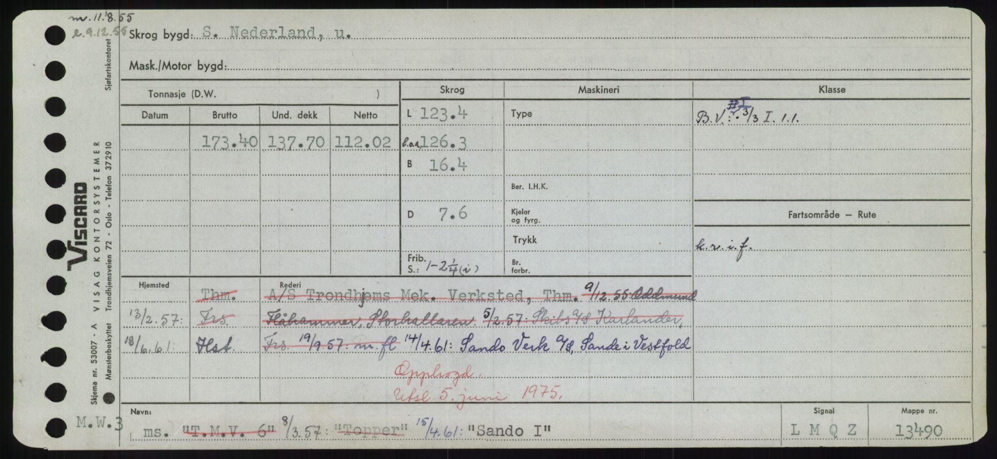 Sjøfartsdirektoratet med forløpere, Skipsmålingen, RA/S-1627/H/Hd/L0032: Fartøy, San-Seve, p. 75