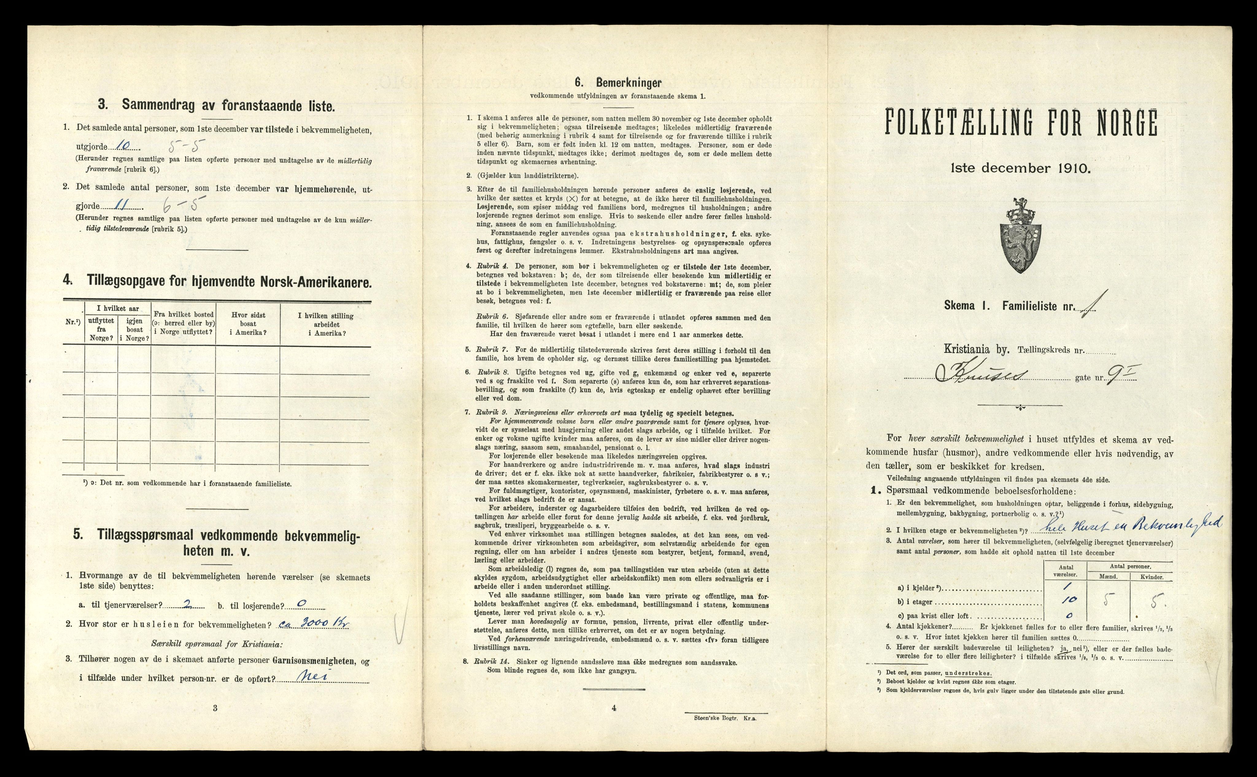 RA, 1910 census for Kristiania, 1910, p. 53639