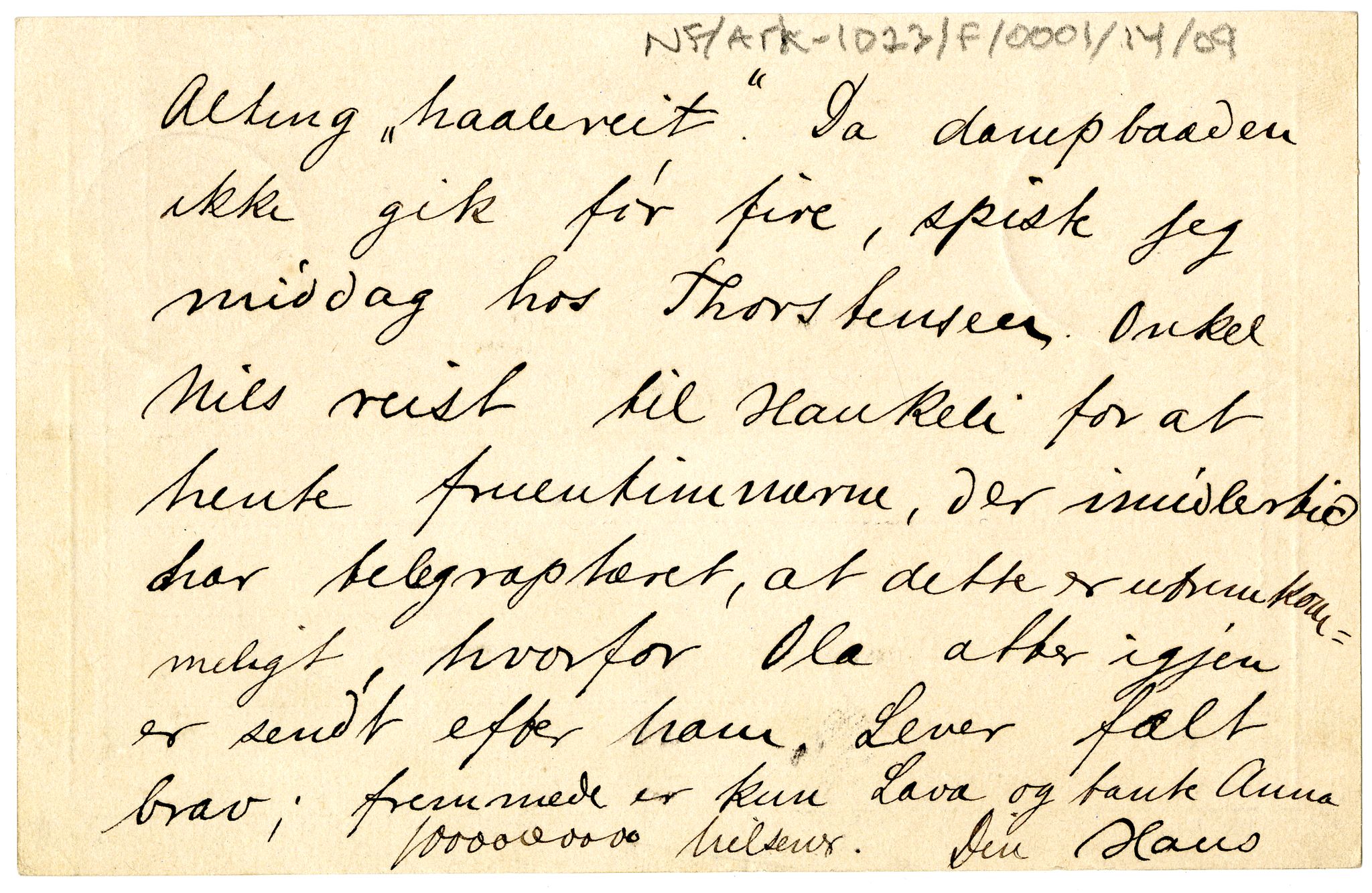 Diderik Maria Aalls brevsamling, NF/Ark-1023/F/L0001: D.M. Aalls brevsamling. A - B, 1738-1889, p. 214