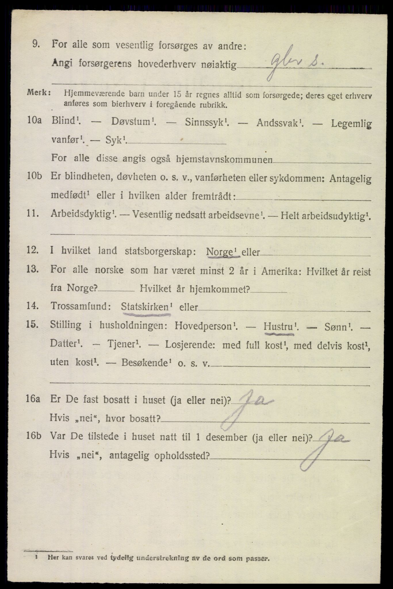 SAH, 1920 census for Nordre Land, 1920, p. 4507