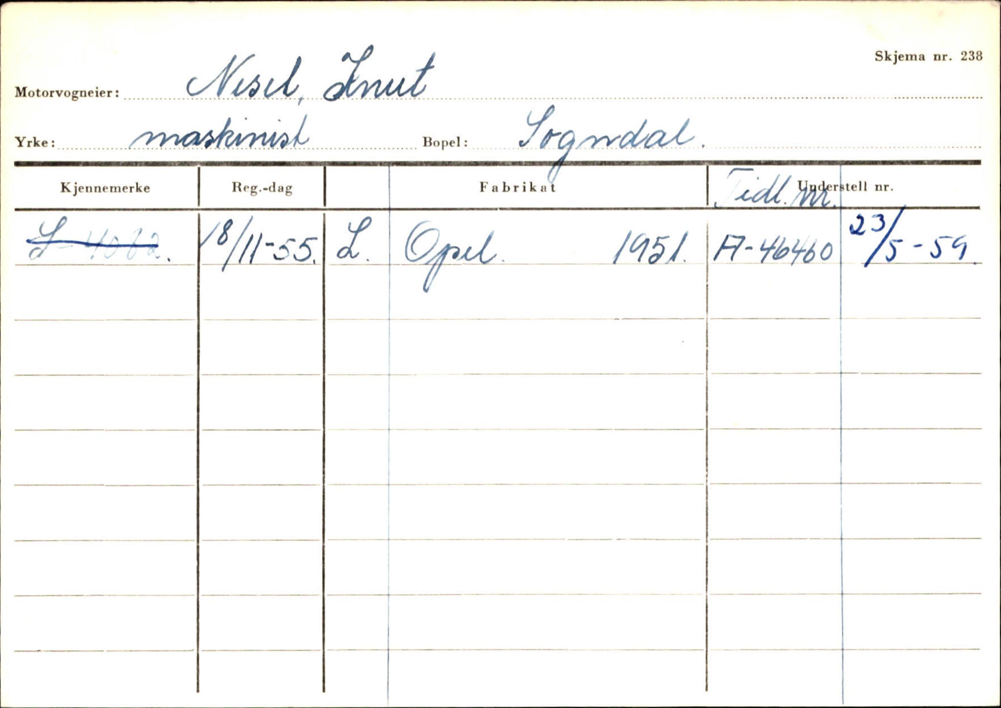 Statens vegvesen, Sogn og Fjordane vegkontor, AV/SAB-A-5301/4/F/L0124: Eigarregister Sogndal A-U, 1945-1975, p. 1806