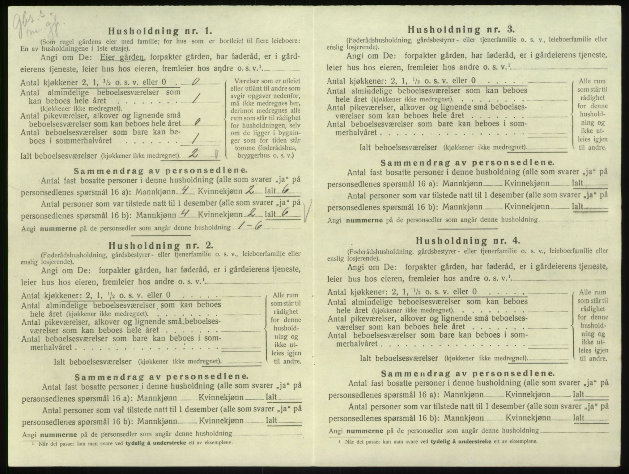 SAB, 1920 census for Lavik, 1920, p. 363