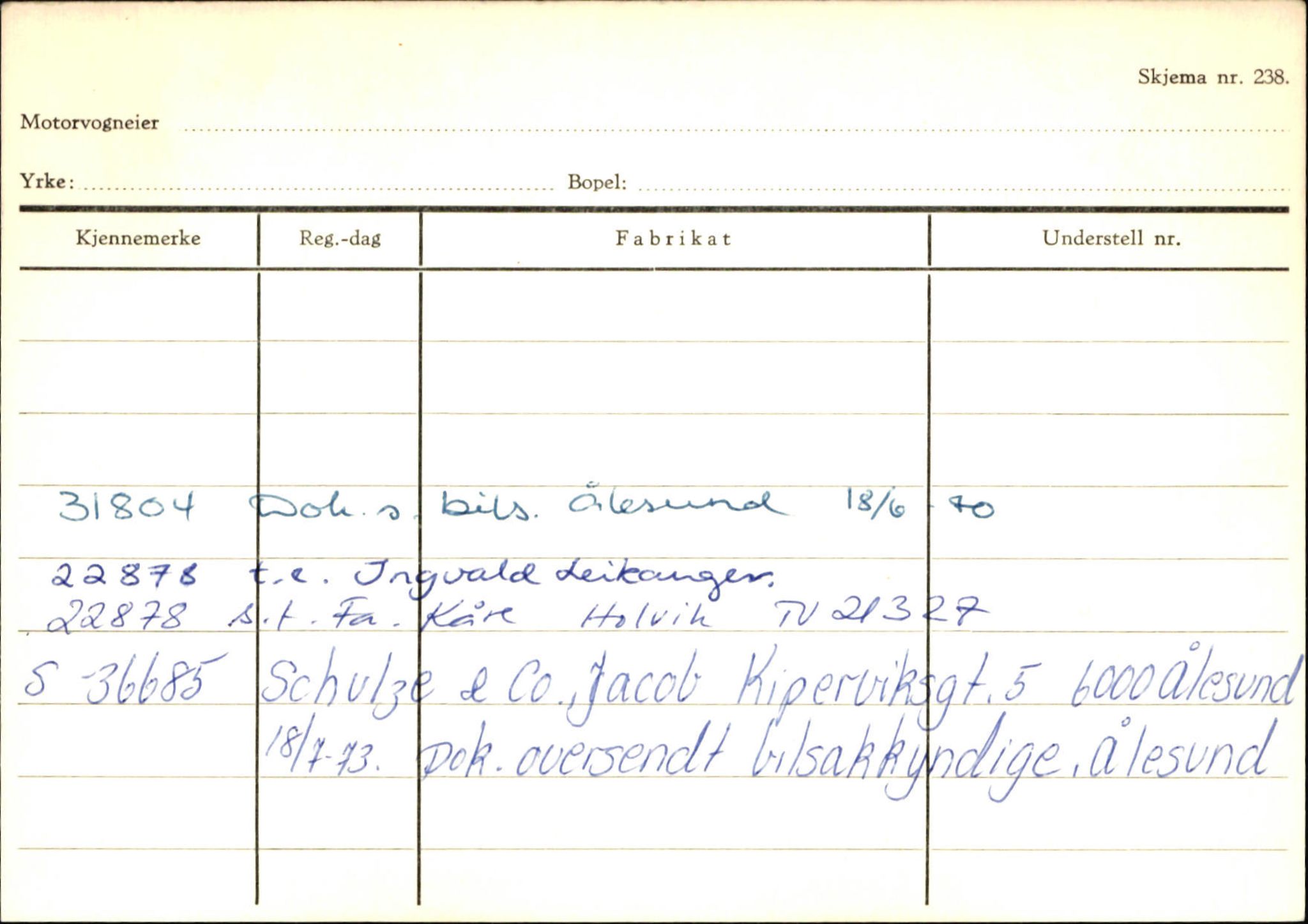 Statens vegvesen, Sogn og Fjordane vegkontor, AV/SAB-A-5301/4/F/L0144: Registerkort Vågsøy A-R, 1945-1975, p. 1903