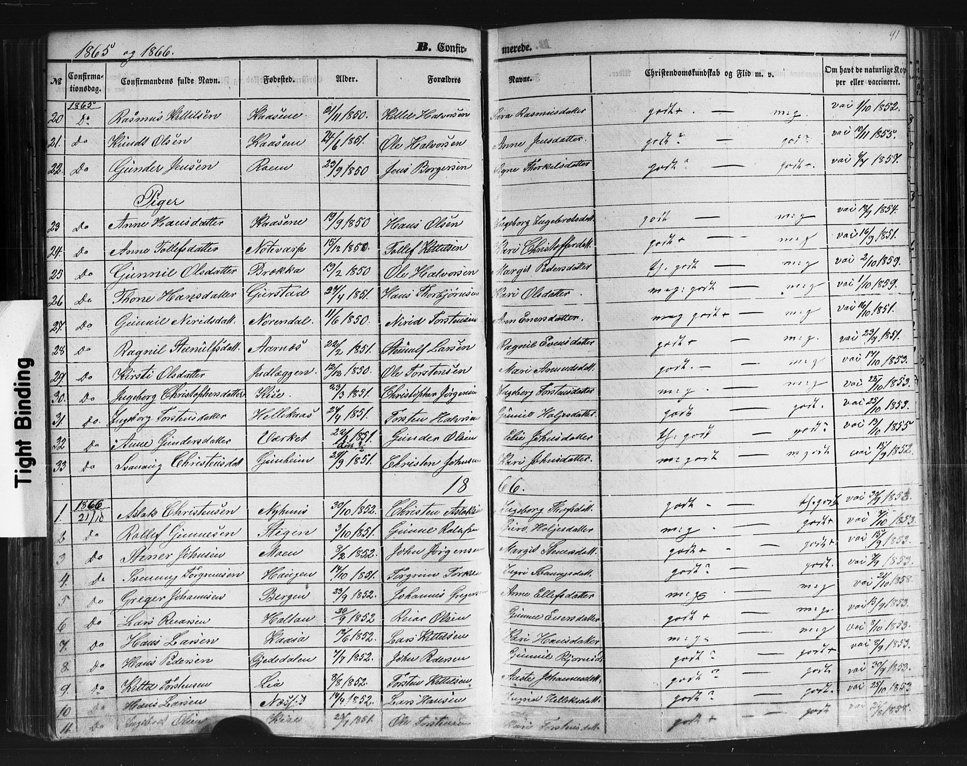 Sauherad kirkebøker, SAKO/A-298/F/Fb/L0001: Parish register (official) no. II 1, 1851-1877, p. 91