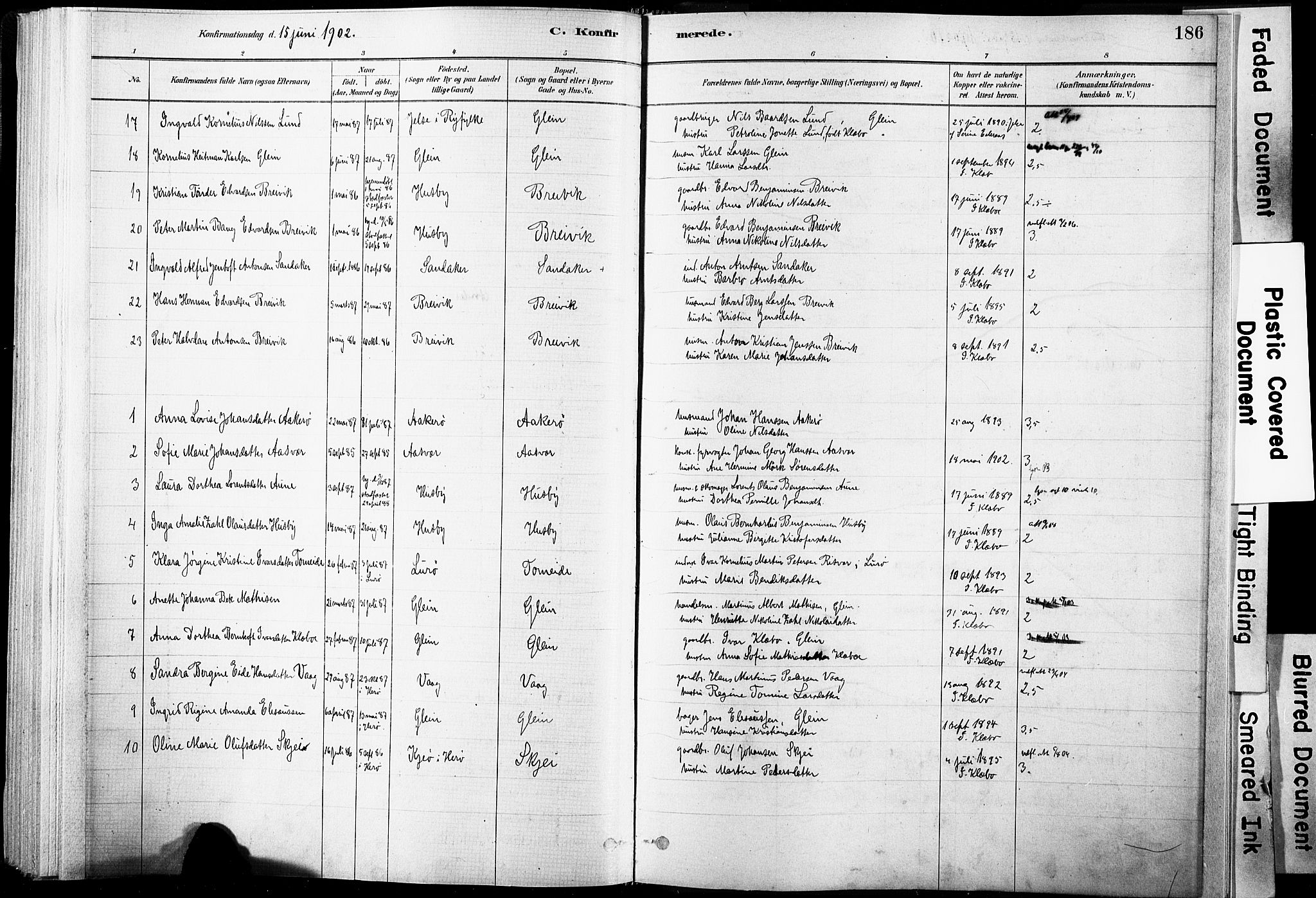Ministerialprotokoller, klokkerbøker og fødselsregistre - Nordland, SAT/A-1459/835/L0525: Parish register (official) no. 835A03I, 1881-1910, p. 186