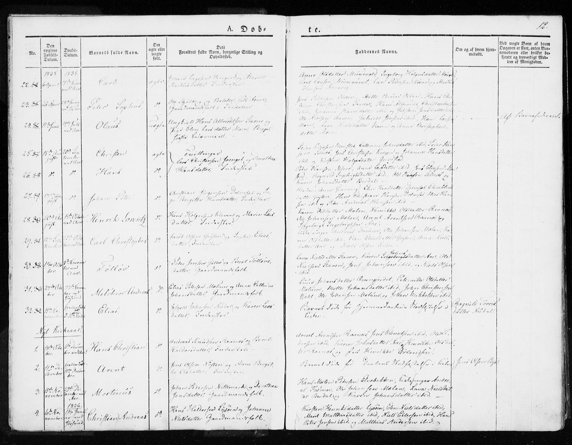 Ministerialprotokoller, klokkerbøker og fødselsregistre - Sør-Trøndelag, SAT/A-1456/655/L0676: Parish register (official) no. 655A05, 1830-1847, p. 12